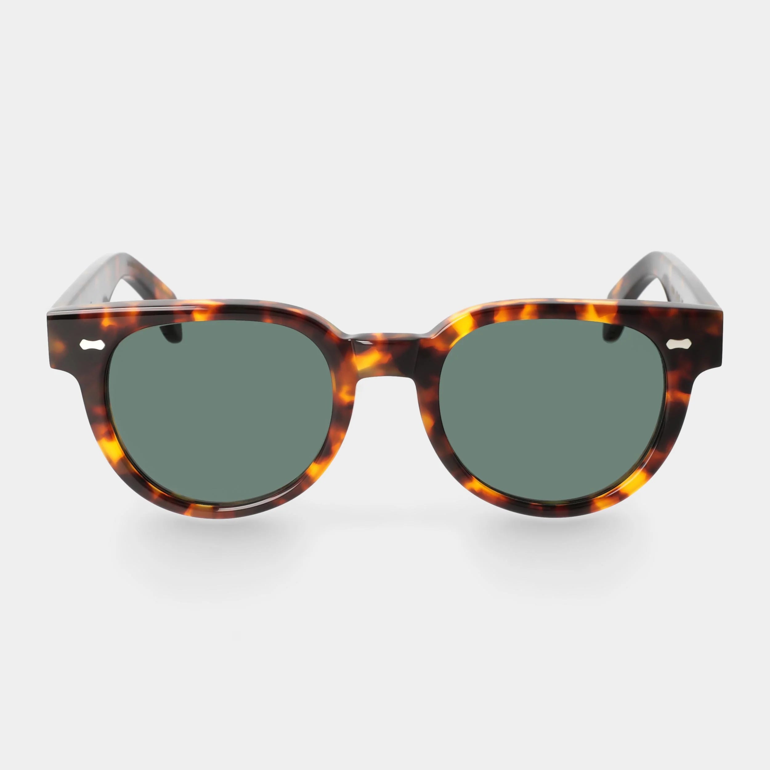 TBD Eyewear Palm Eco Spotted Havana Bottle Green Lens Sunglasses Front
