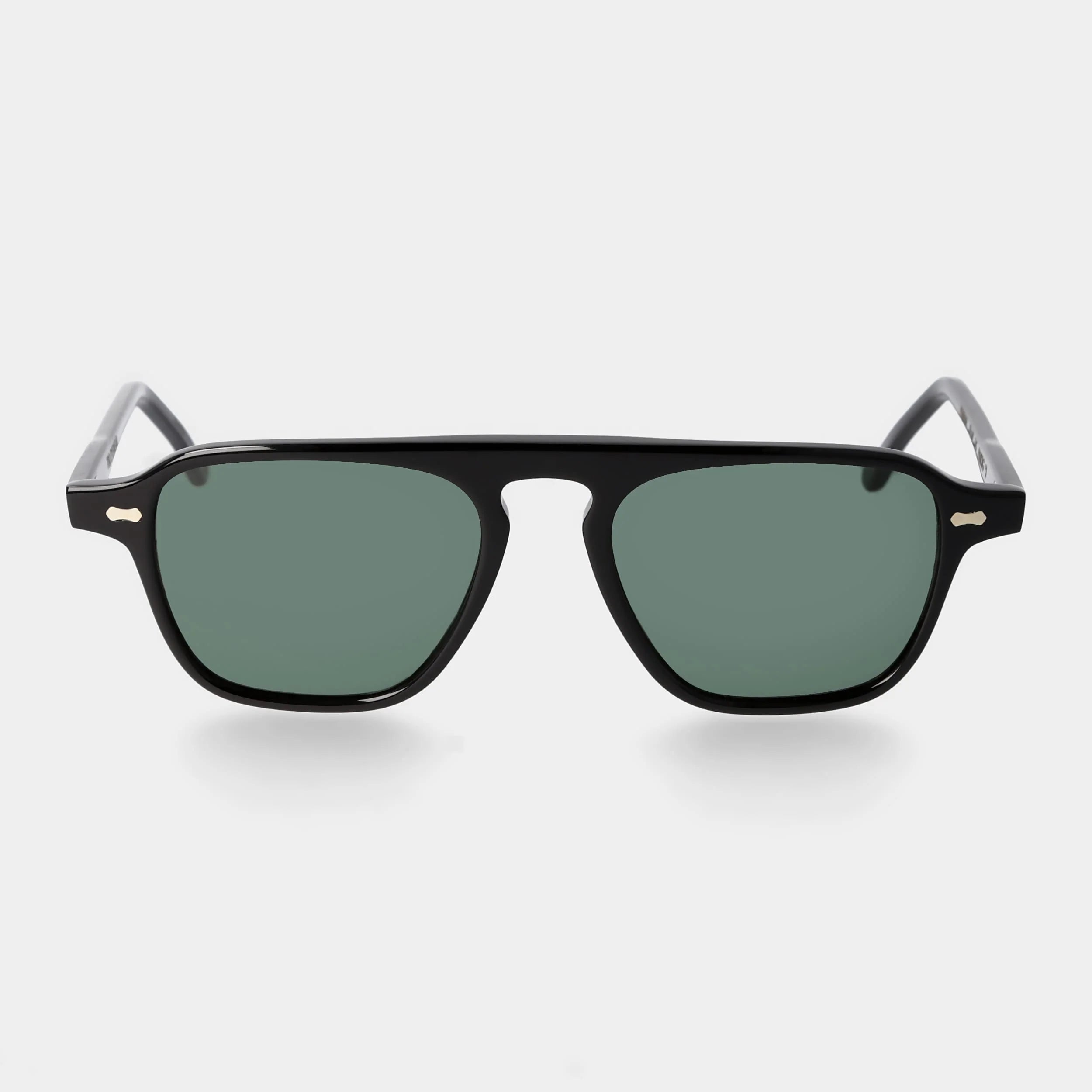 TBD Eyewear Panama Eco Black Bottle Green Lens Sunglasses Front
