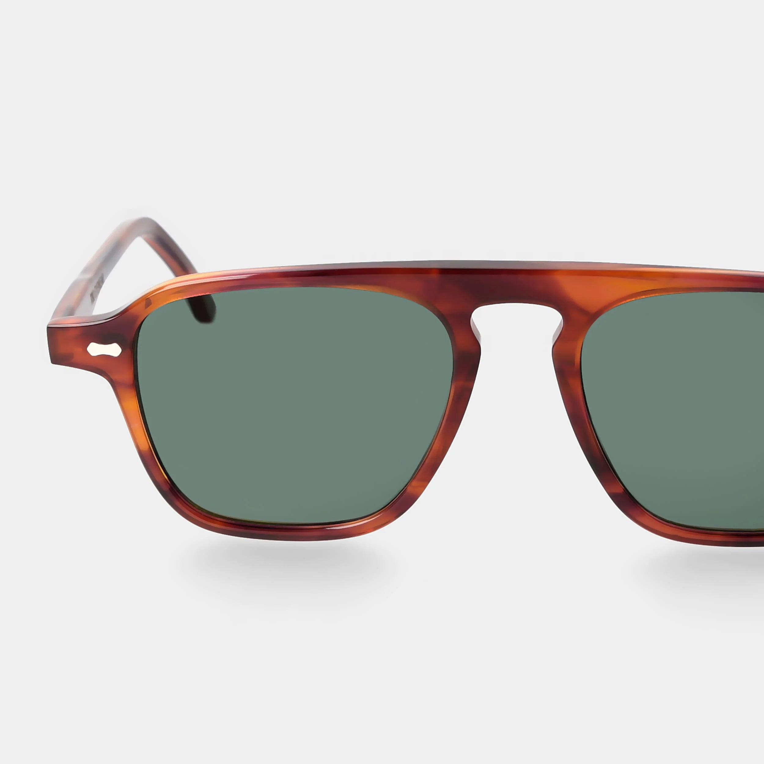 TBD Eyewear Panama Eco Havana Bottle Green Lens Sunglasses Detail