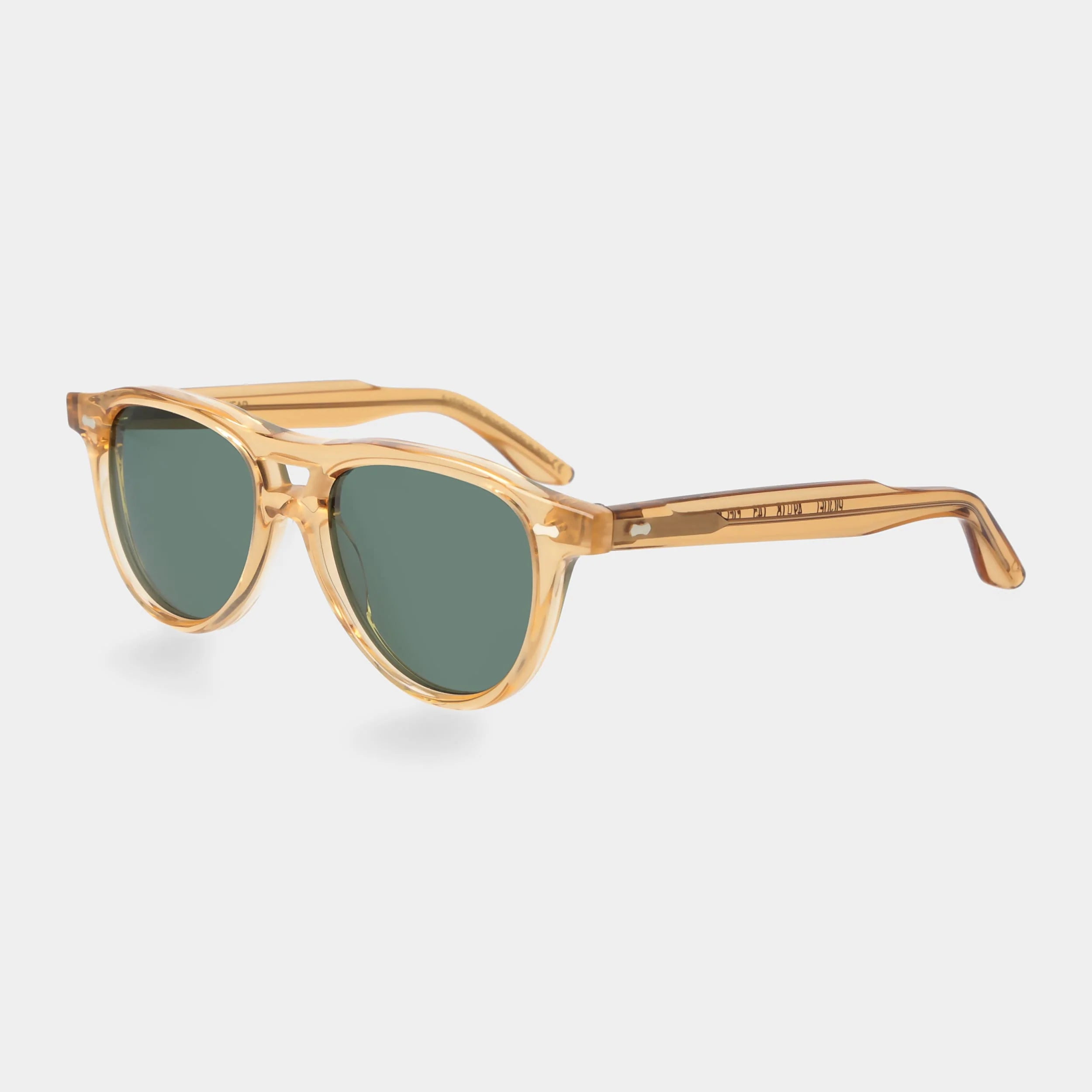 TBD Eyewear Piquet Eco Champagne Bottle Green Lens Sunglasses Angle
