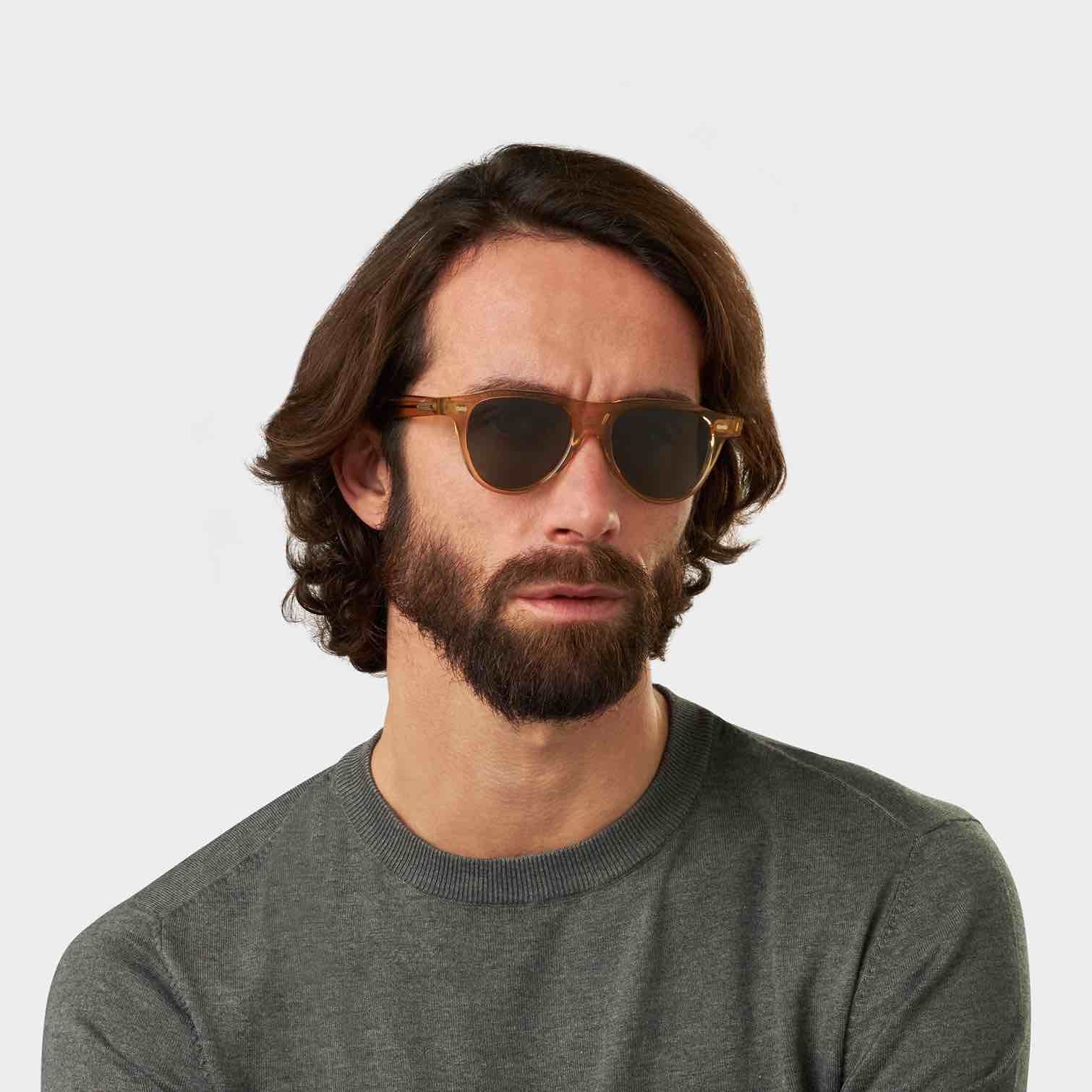TBD Eyewear Piquet Eco Champagne Bottle Green Lens Sunglasses Man