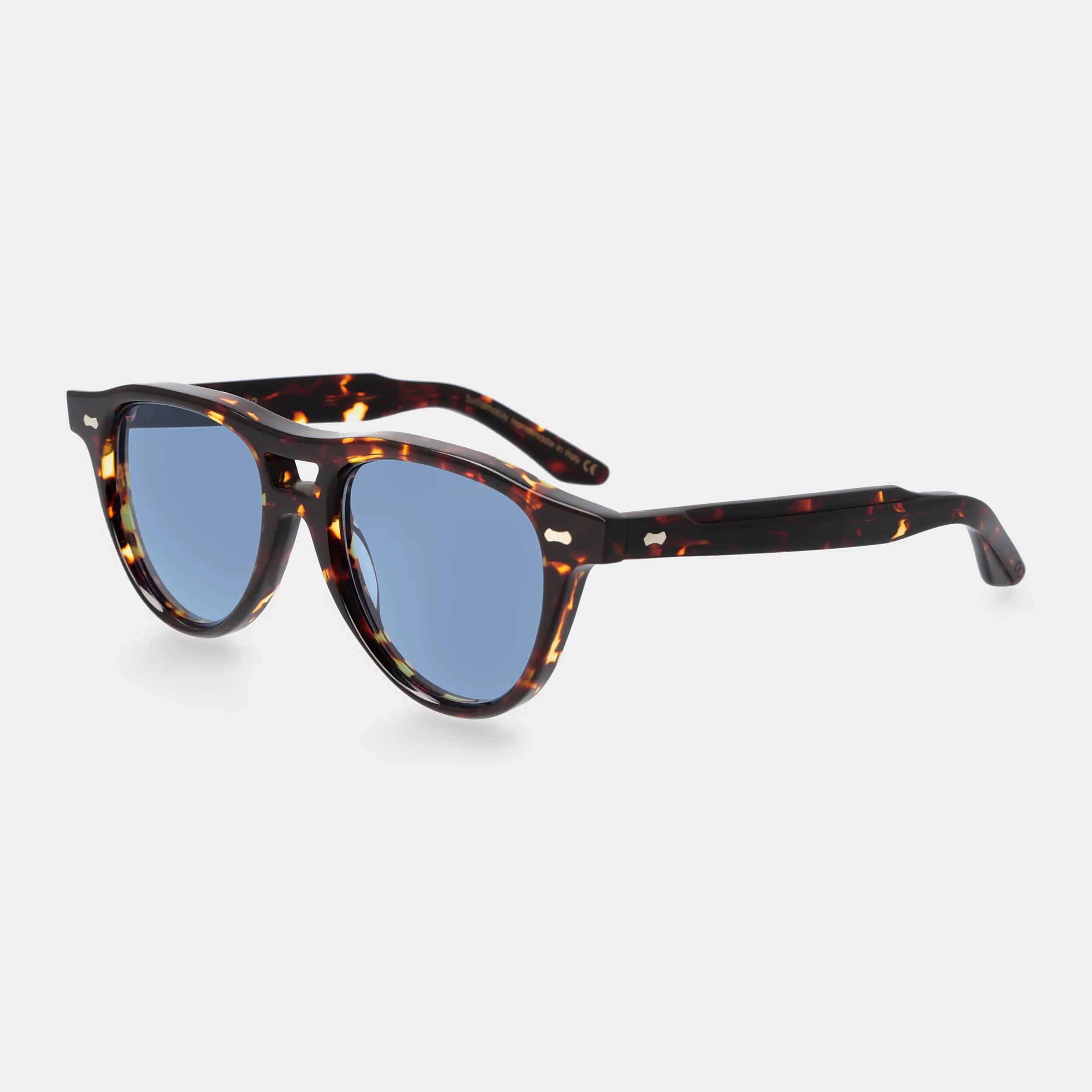 TBD Eyewear Piquet Eco Dark Havana Blue Lens Sunglasses Angle