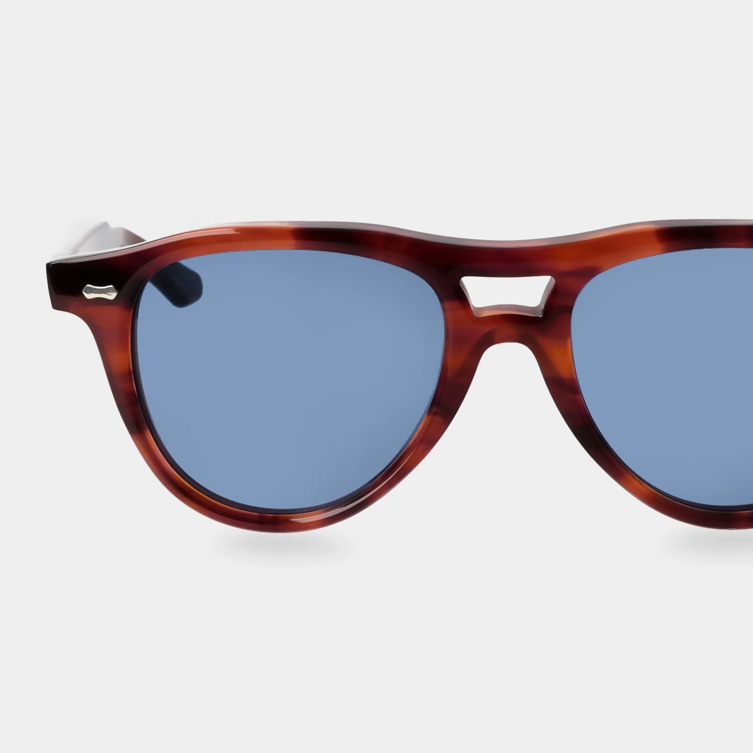 TBD Eyewear Piquet Eco Havana Blue Lens Sunglasses Detail