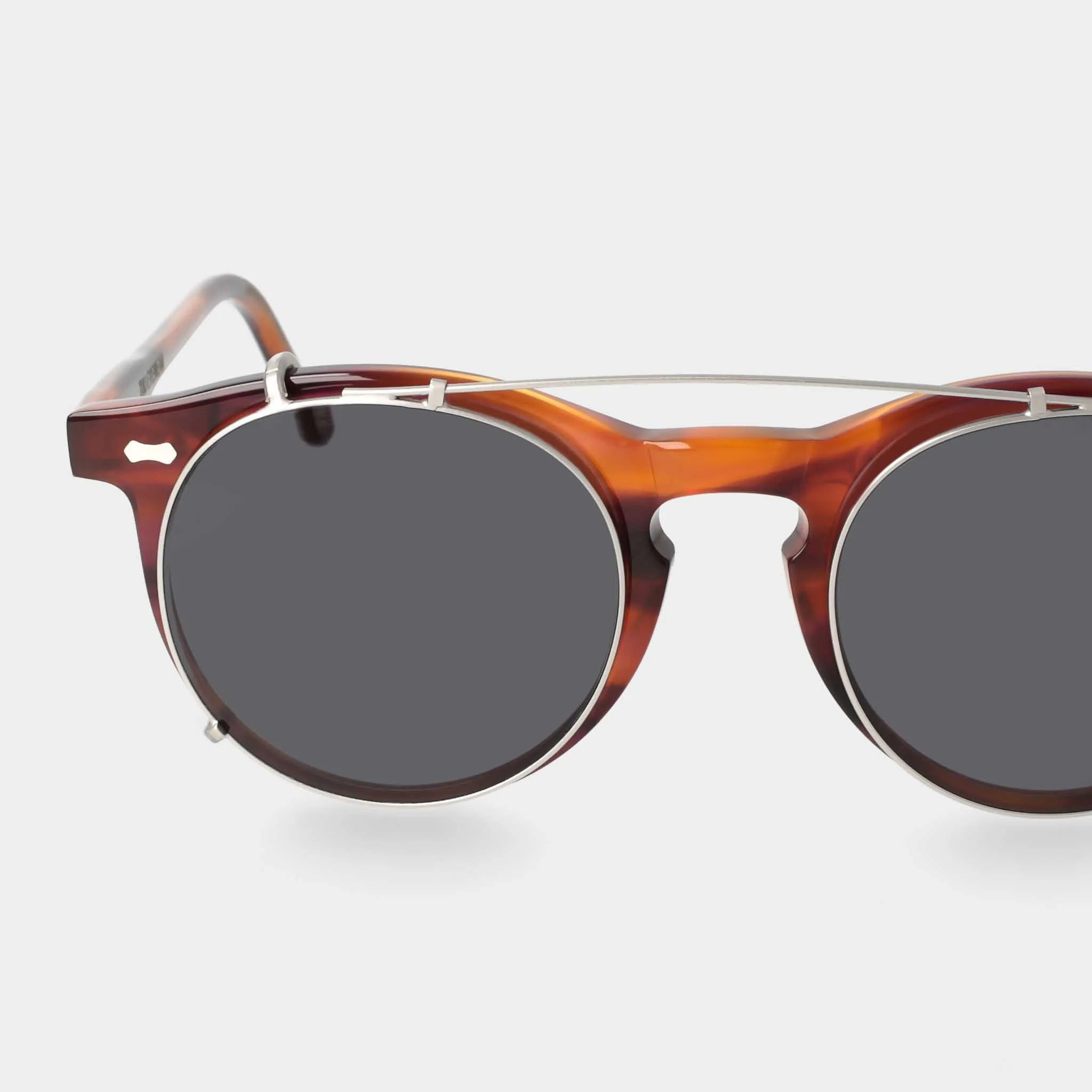 TBD Eyewear Pleat Eco Havana Grey Lens Sunglasses Detail