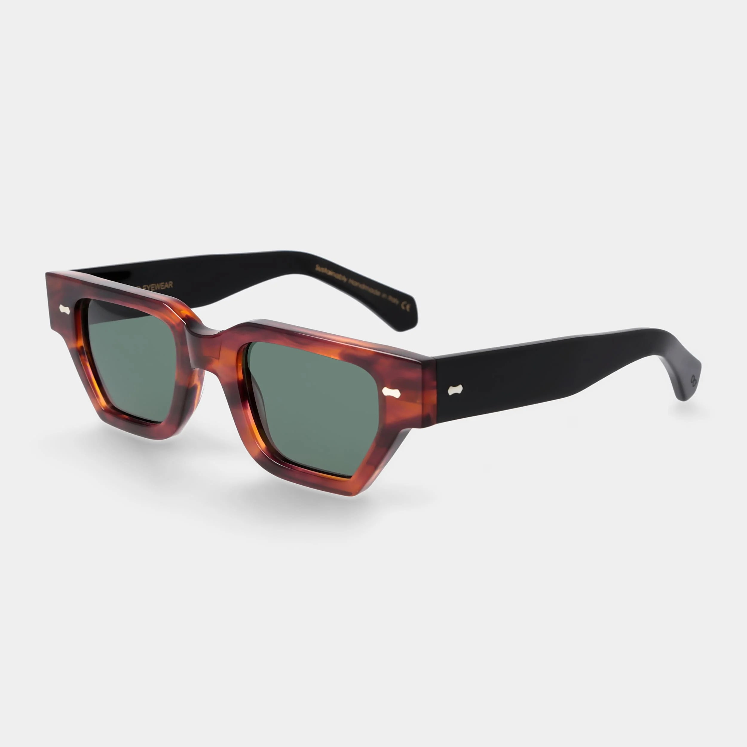 TBD Eyewear Raso Eco Bicolor Bottle Green Lens Sunglasses Angle
