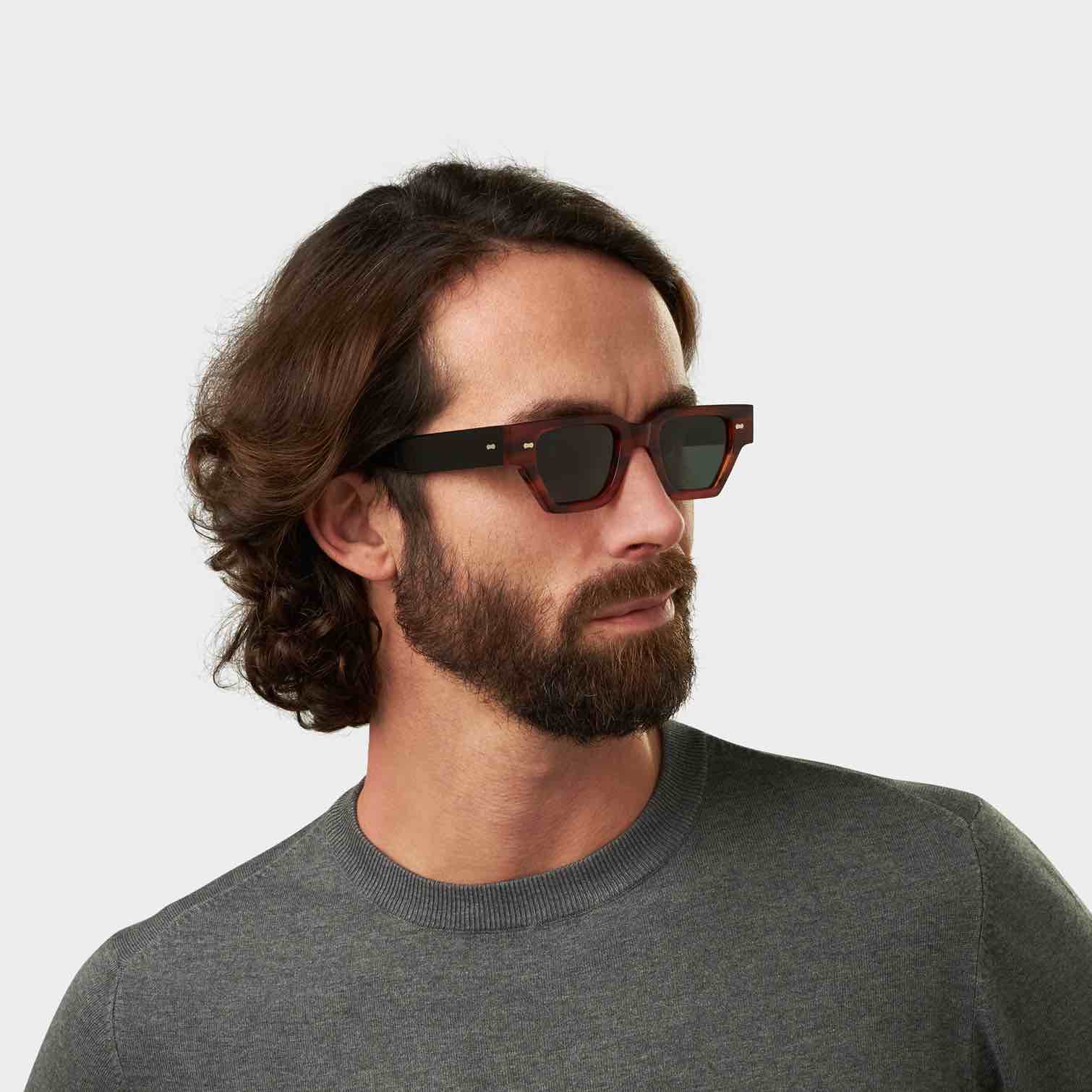 TBD Eyewear Raso Eco Bicolor Bottle Green Lens Sunglasses Man