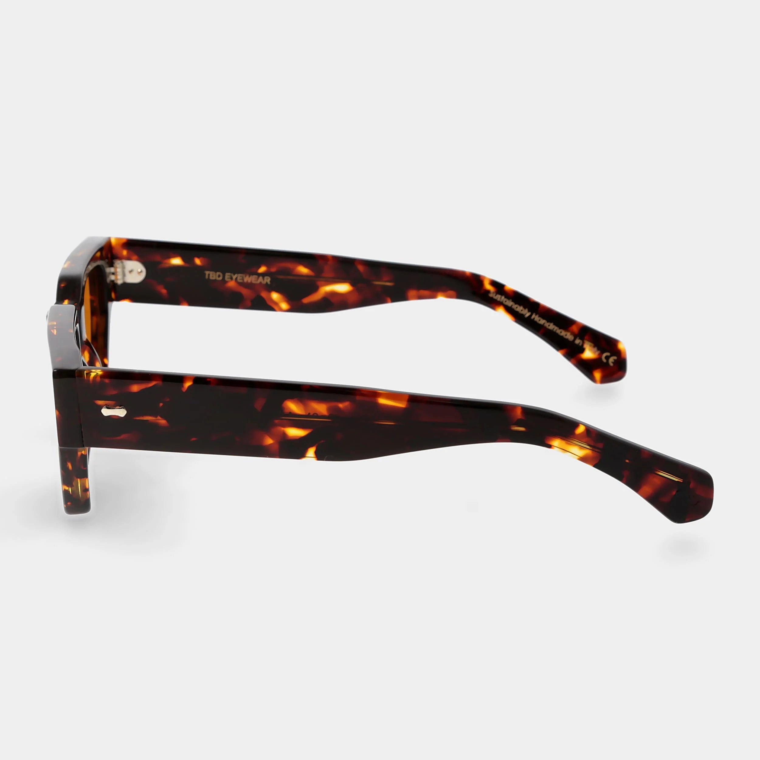 TBD Eyewear Raso Eco Dark Havana Orange Lens Sunglasses Side