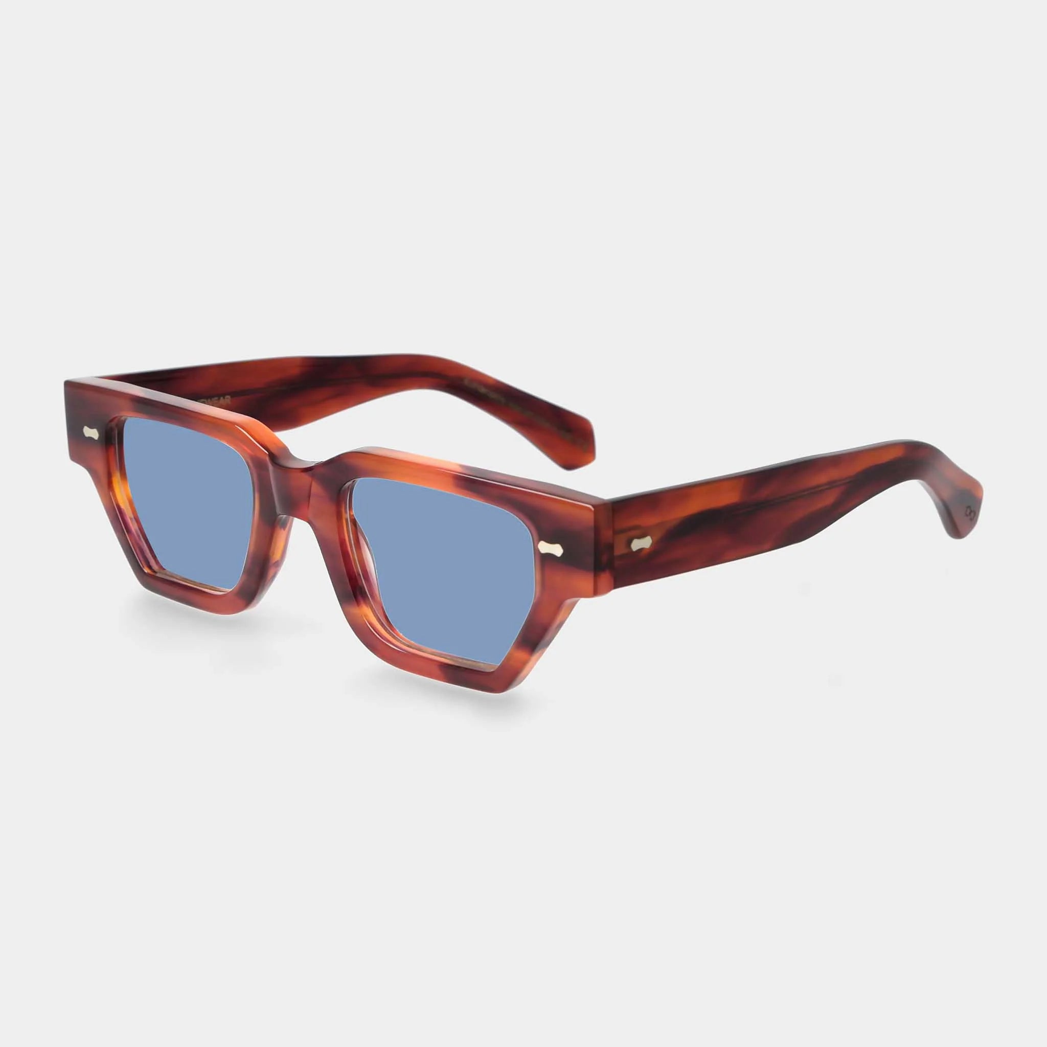 TBD Eyewear Raso Eco Havana Blue Lens Sunglasses Angle