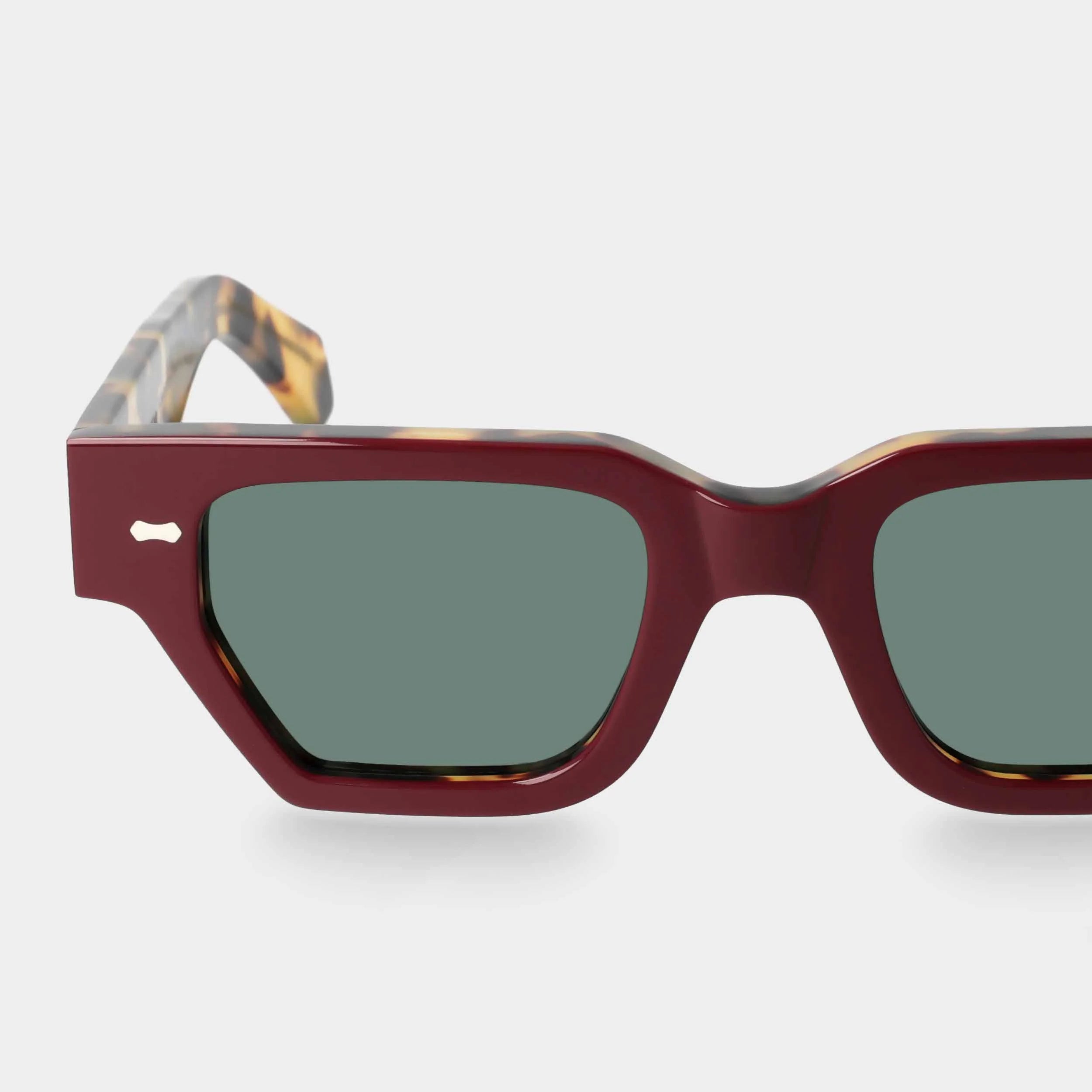 TBD Eyewear Raso Plum Bottle Green Lens Sunglasses Detail