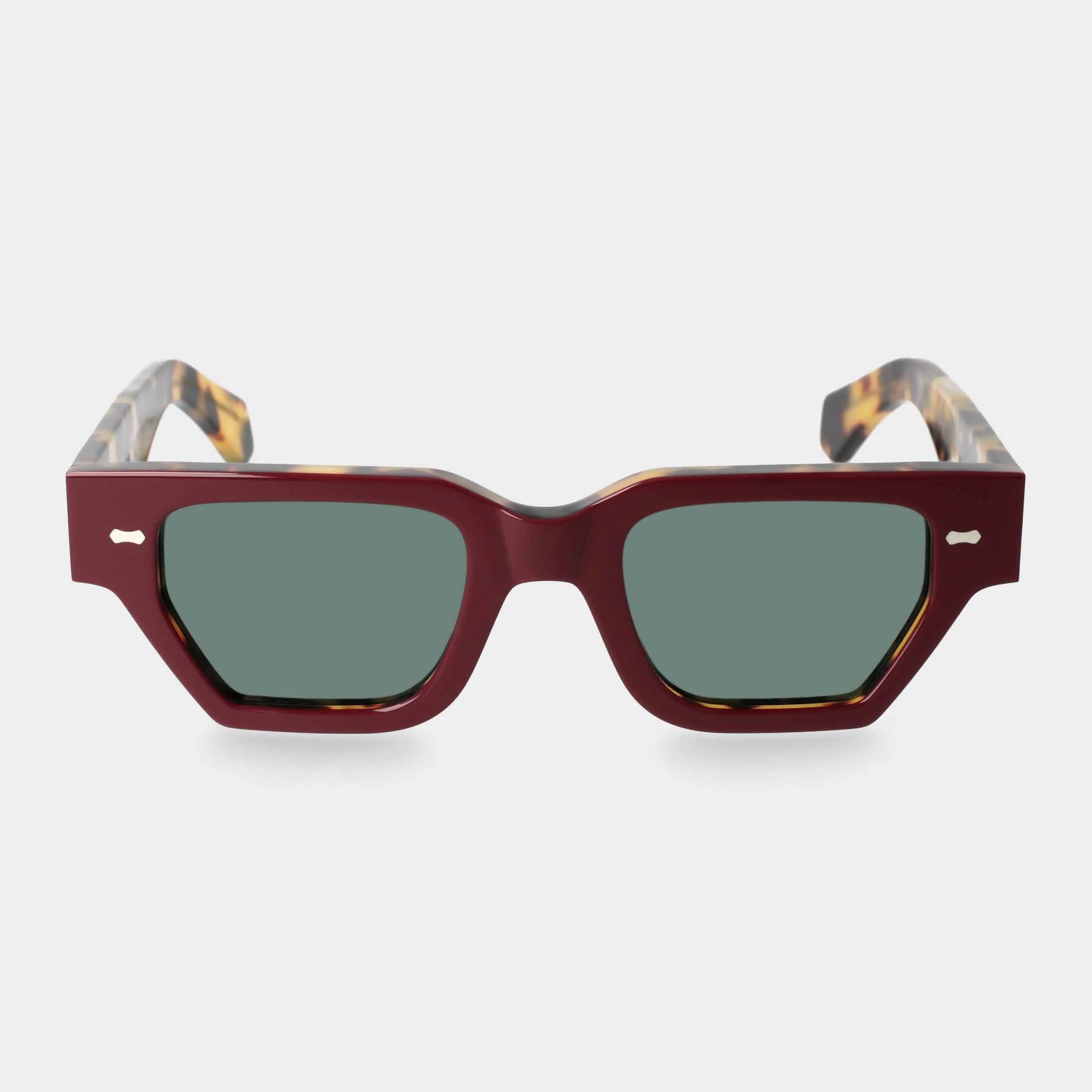 TBD Eyewear Raso Plum Bottle Green Lens Sunglasses Front