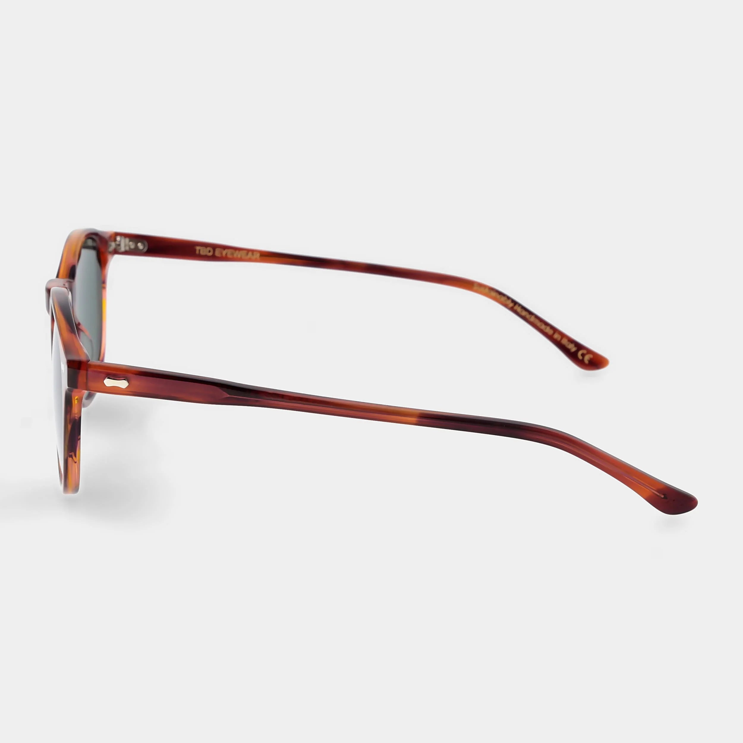 TBD Eyewear Shetland Eco Havana Bottle Green Lens Sunglasses Side