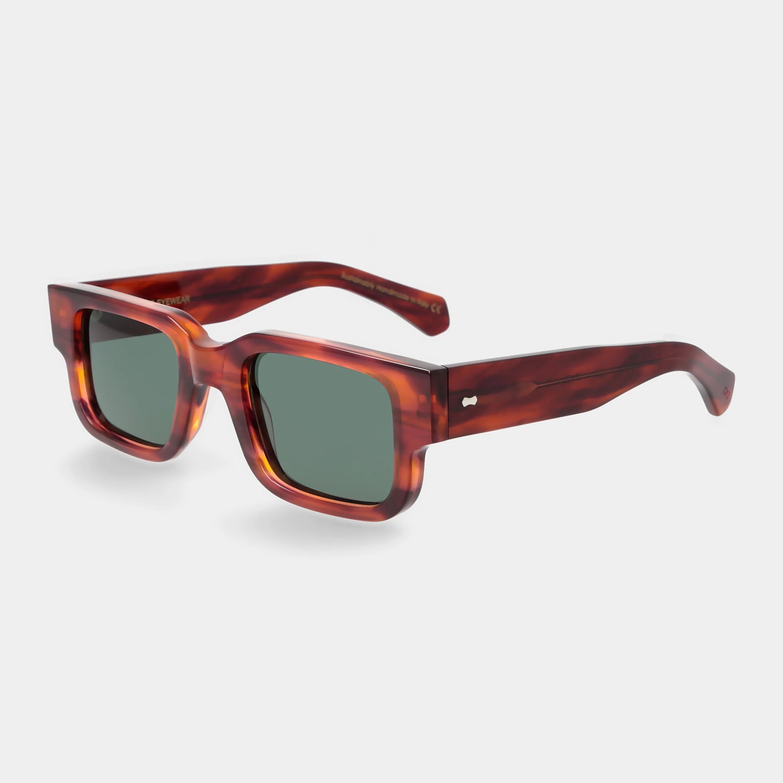 TBD Eyewear Silk Eco Havana Bottle Green Lens Sunglasses Angle