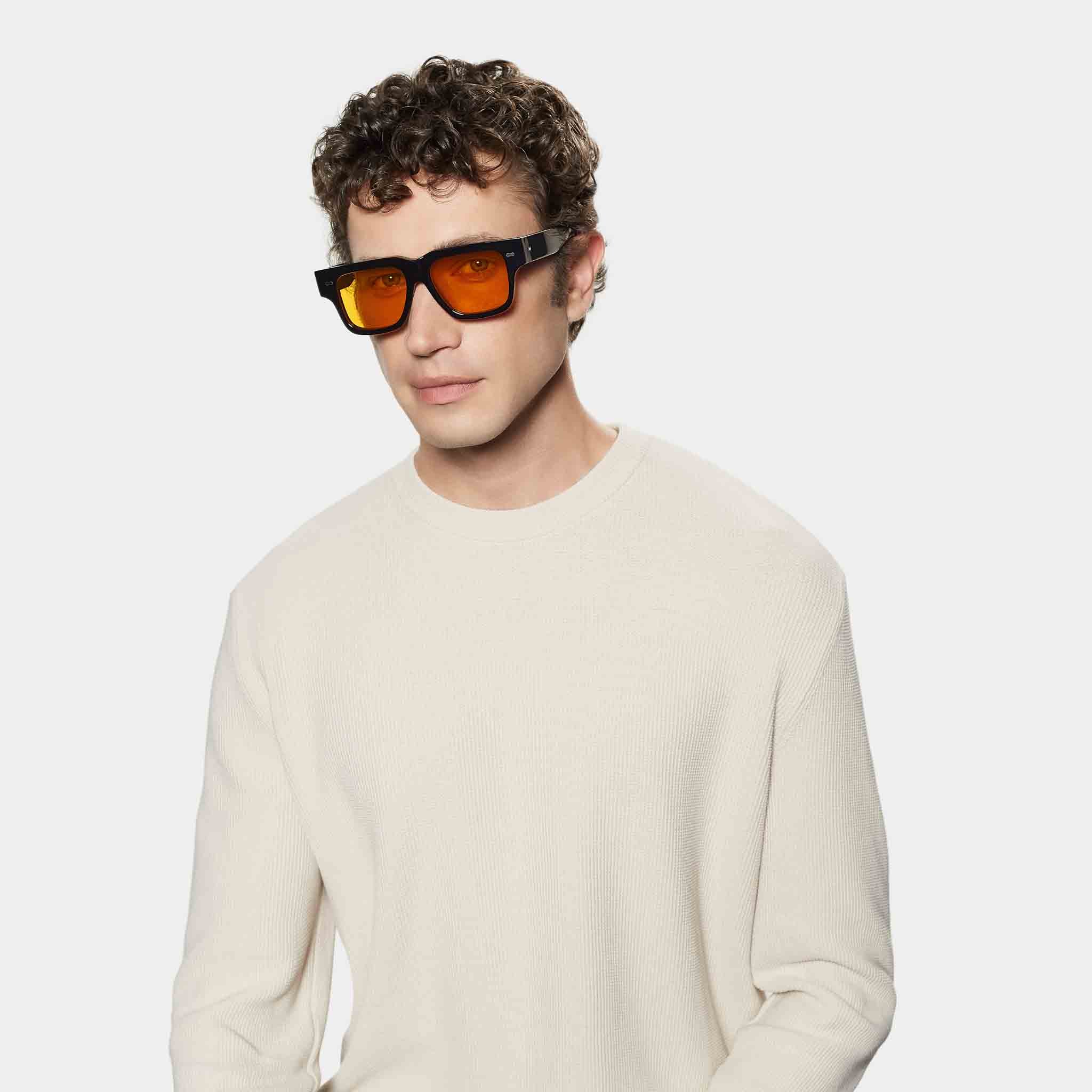 TBD Eyewear Tela Eco Black Orange Lens Sunglasses Man