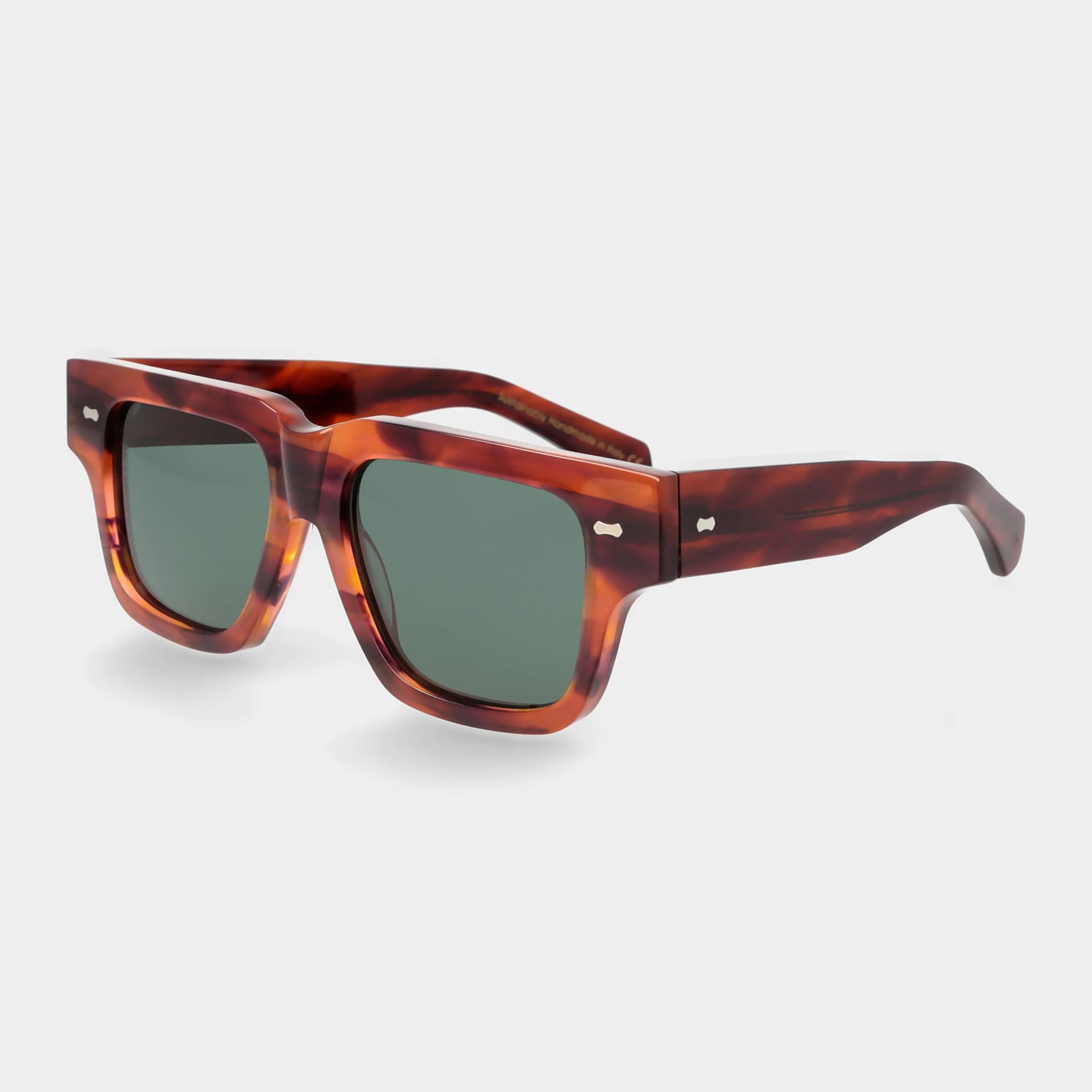 TBD Eyewear Tela Eco Havana Bottle Green Lens Sunglasses Angle