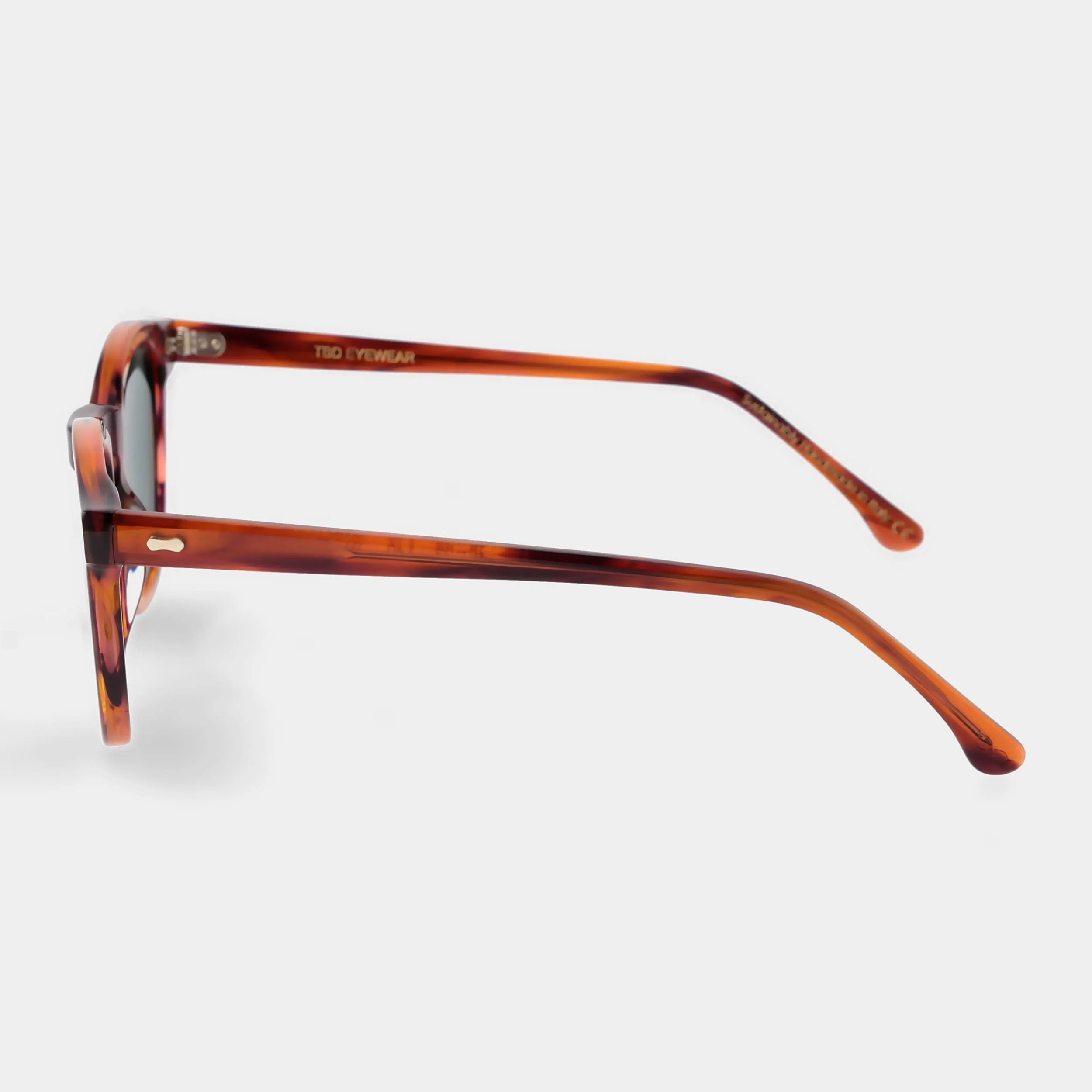 TBD Eyewear Twill Eco Havana Bottle Green Lens Sunglasses Side