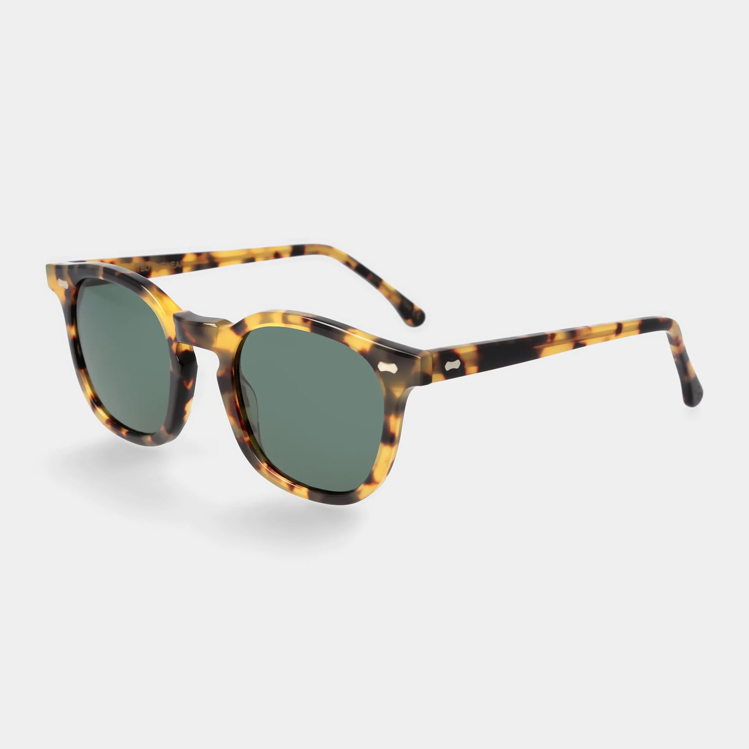 TBD Eyewear Twill Light Tortoise Bottle Green Lens Sunglasses Side