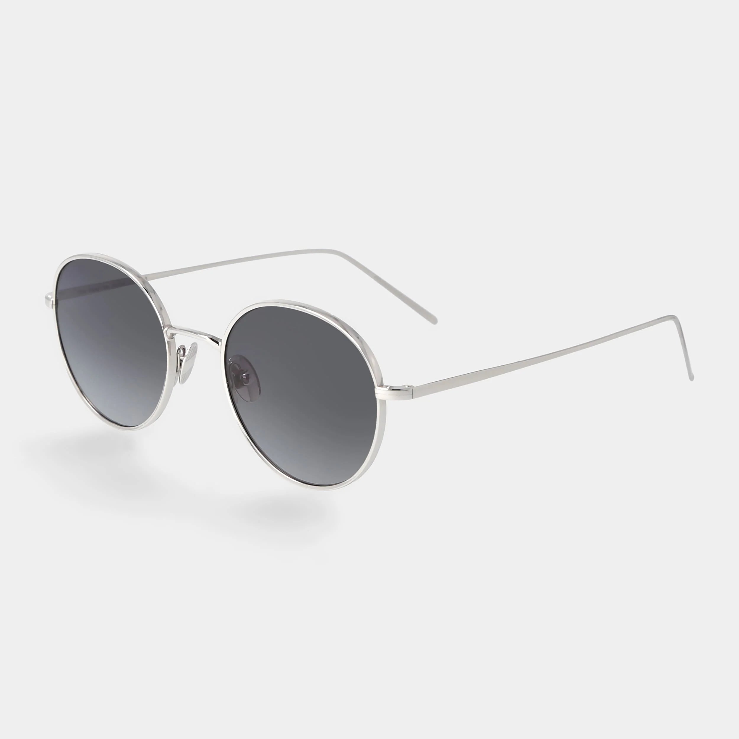 TBD Eyewear Ulster Rhodium Grey Lens Sunglasses Angle