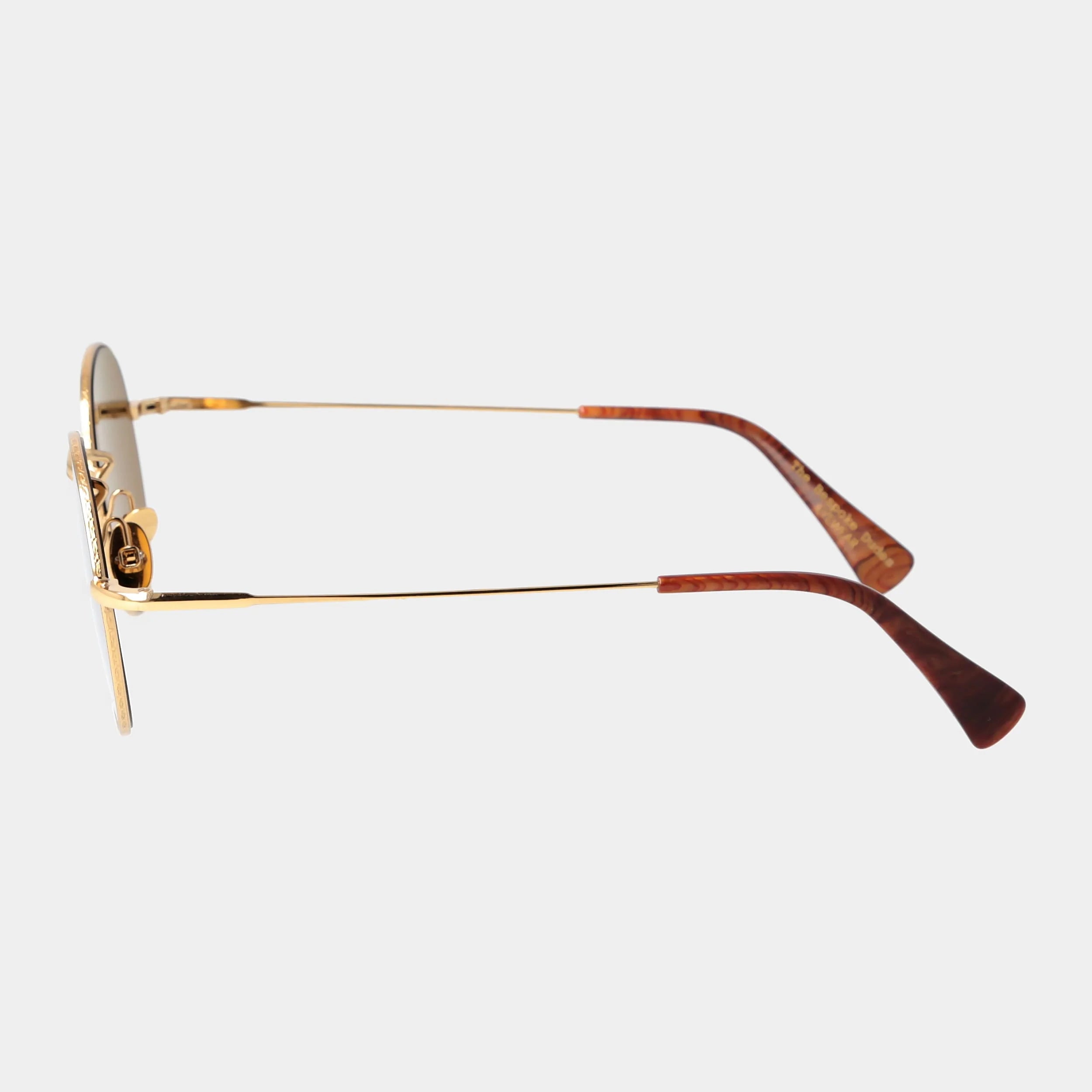 TBD Eyewear Vicuña 24K Gold Tobacco Lens Sunglasses Side