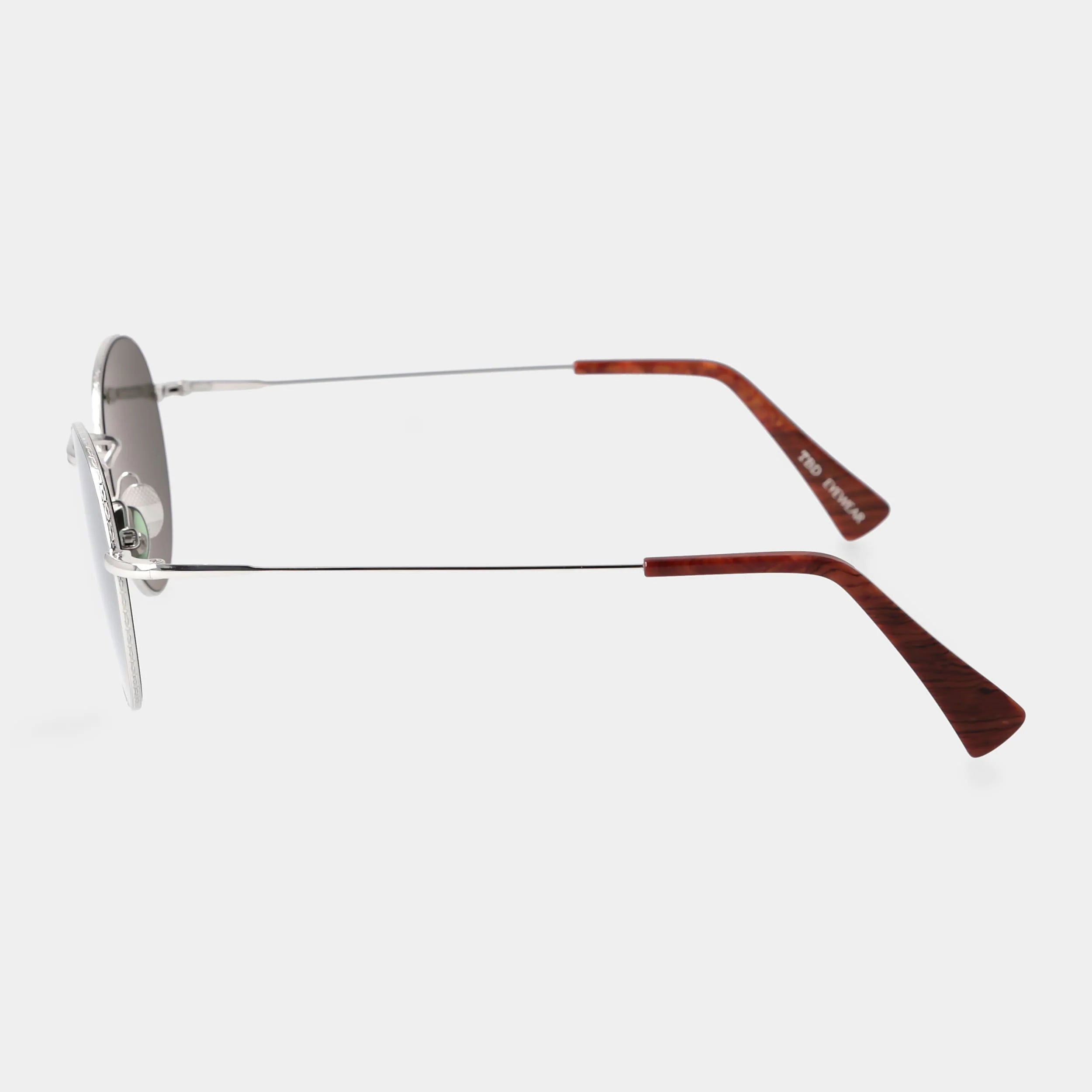 TBD Eyewear Vicuña Rhodium Bottle Green Lens Sunglasses Side