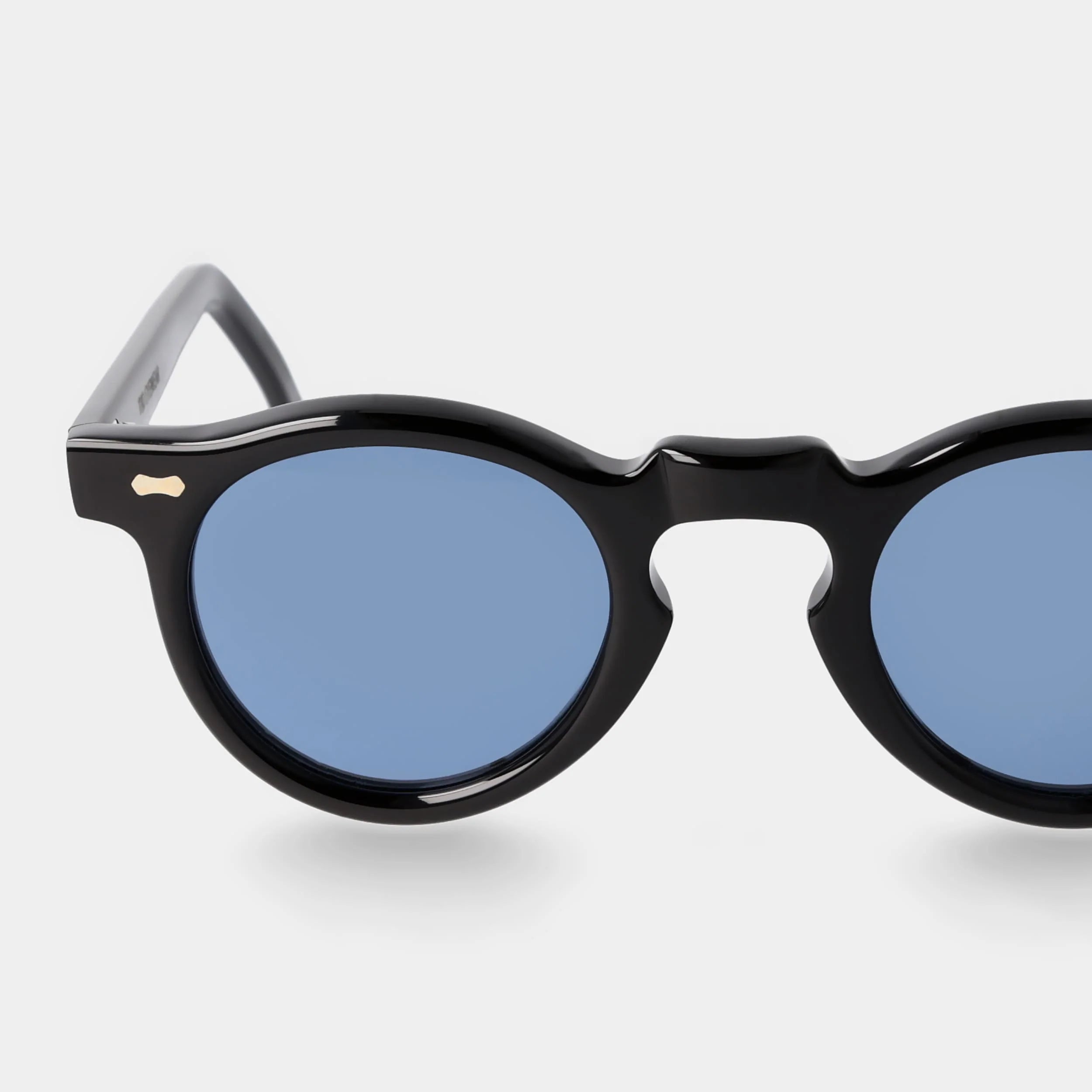 TBD Eyewear Welt Eco Black Blue Lens Sunglasses Detail