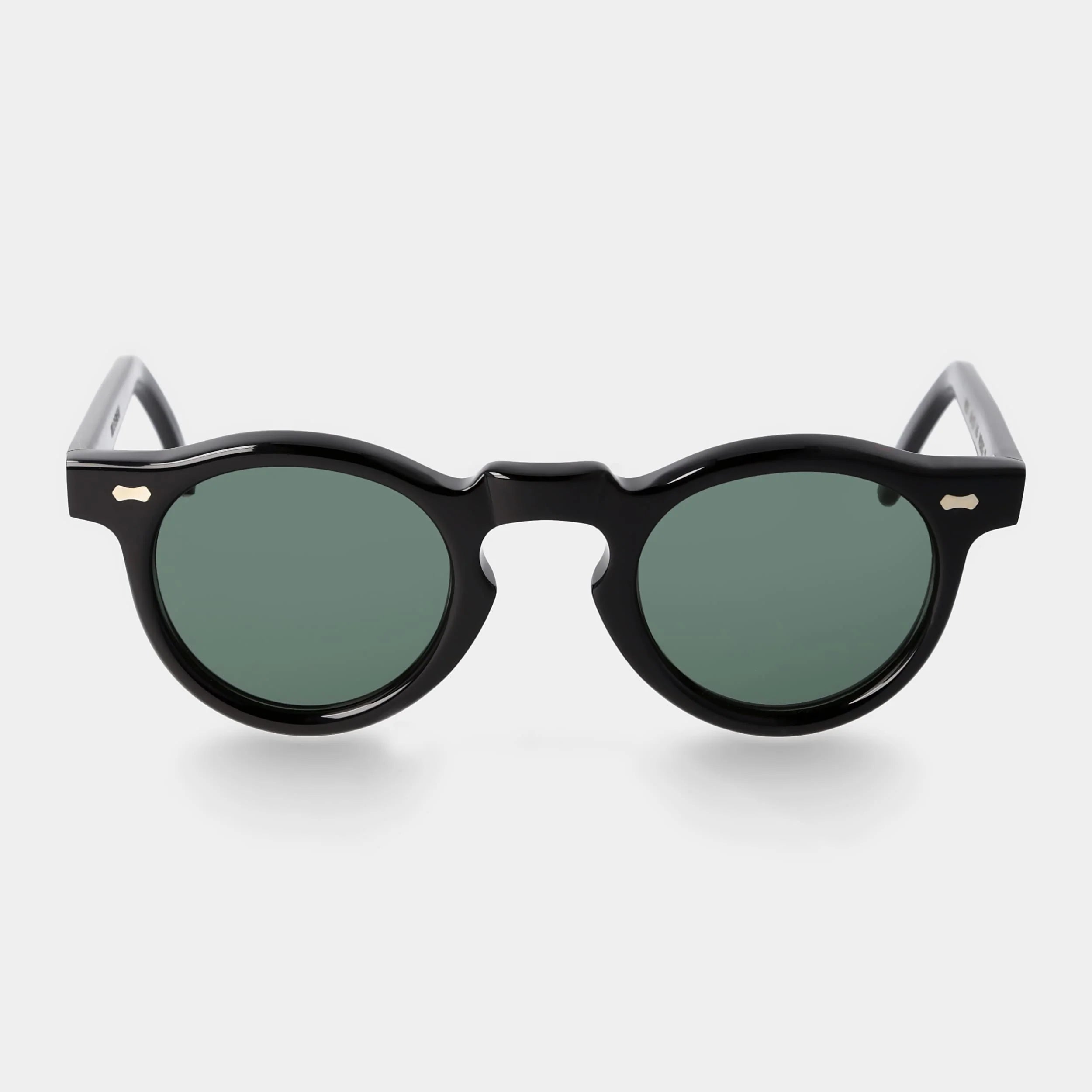 TBD Eyewear Welt Eco Black Bottle Green Lens Sunglasses Front