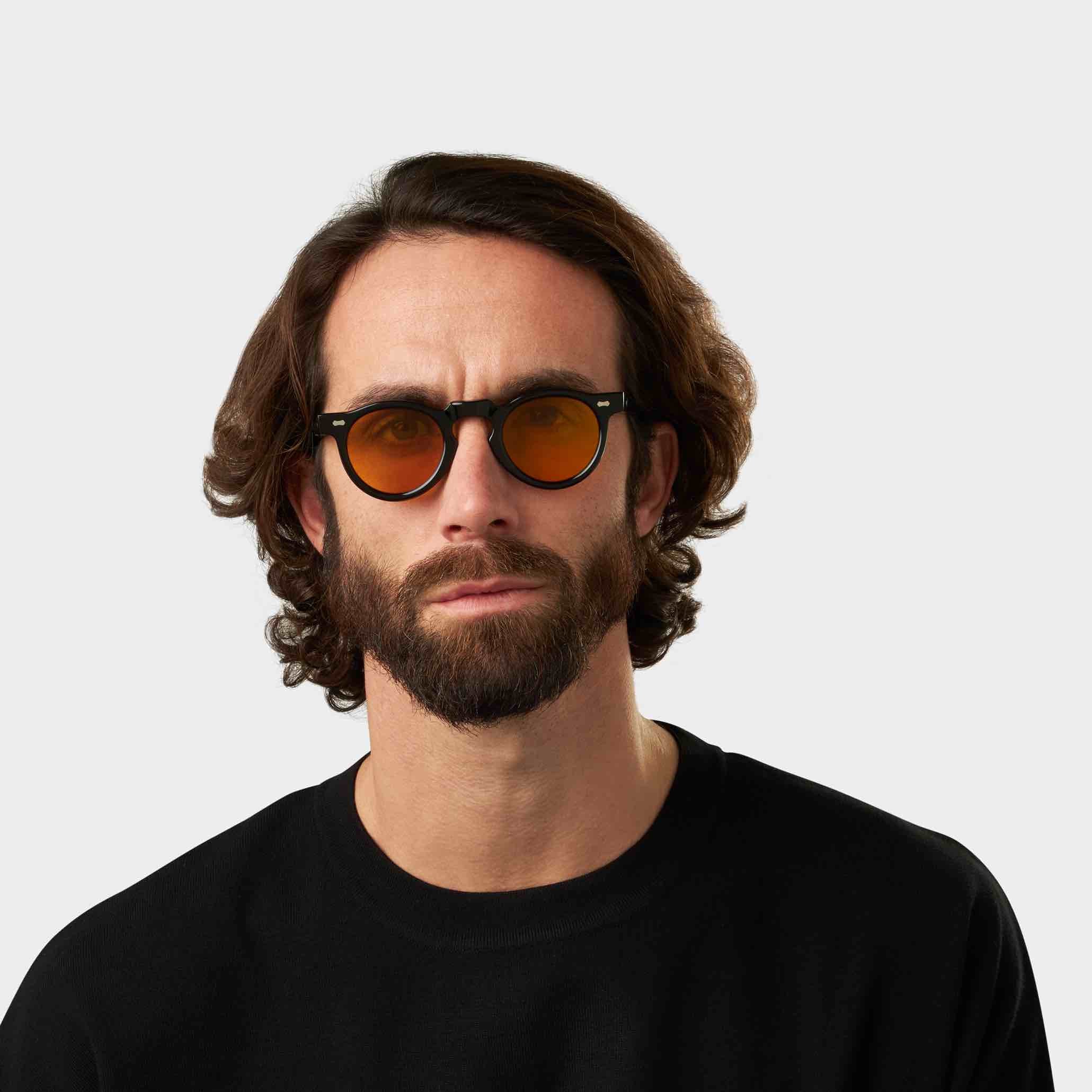 TBD Eyewear Welt Eco Black Orange Lens Sunglasses Man