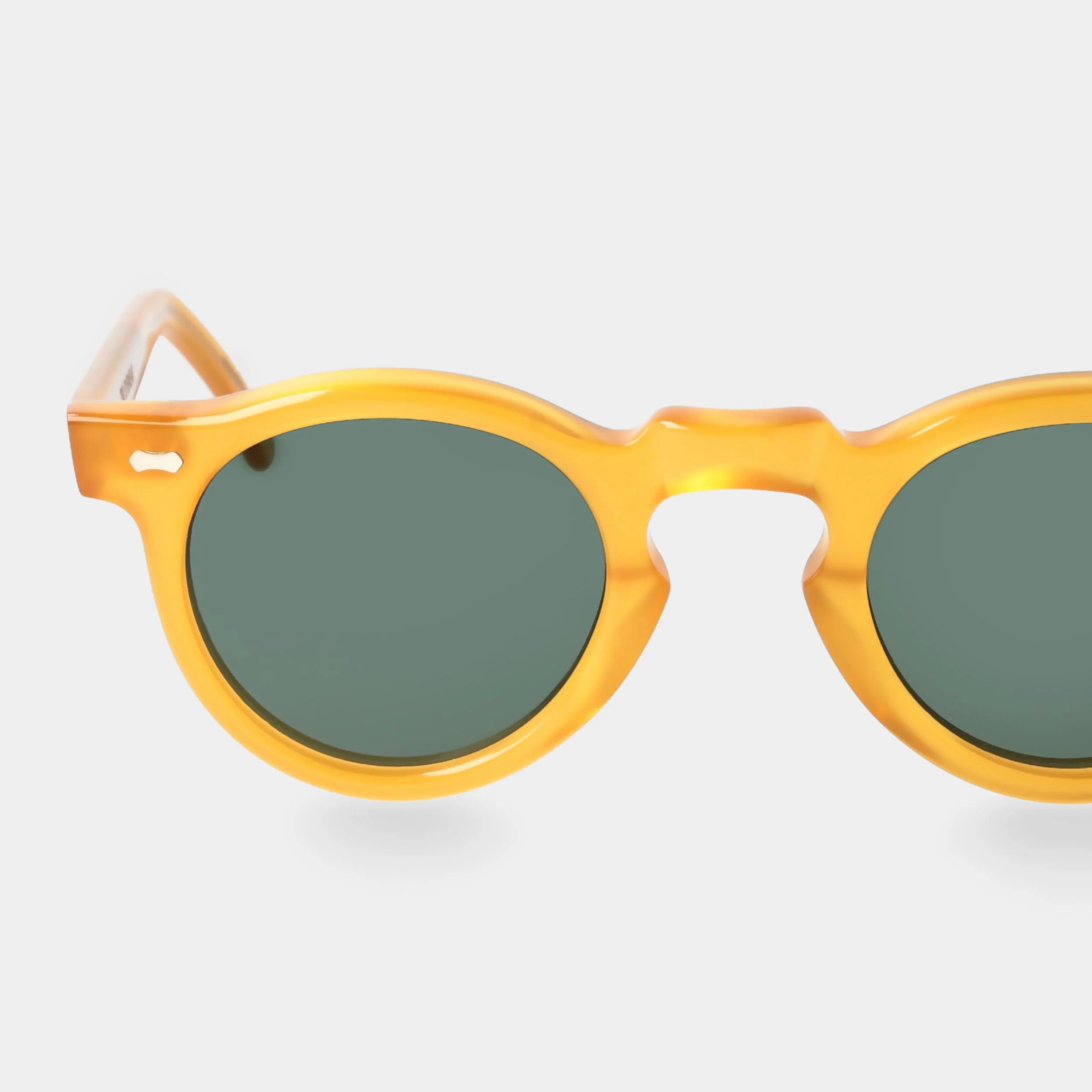 TBD Eyewear Welt Eco Honey Bottle Green Lens Sunglasses Detail
