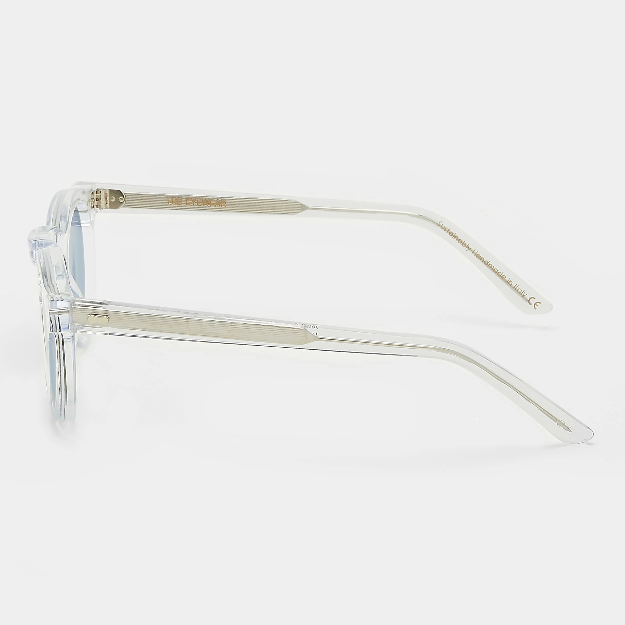 TBD Eyewear Welt Eco Transparent Blue Lens Sunglasses Side