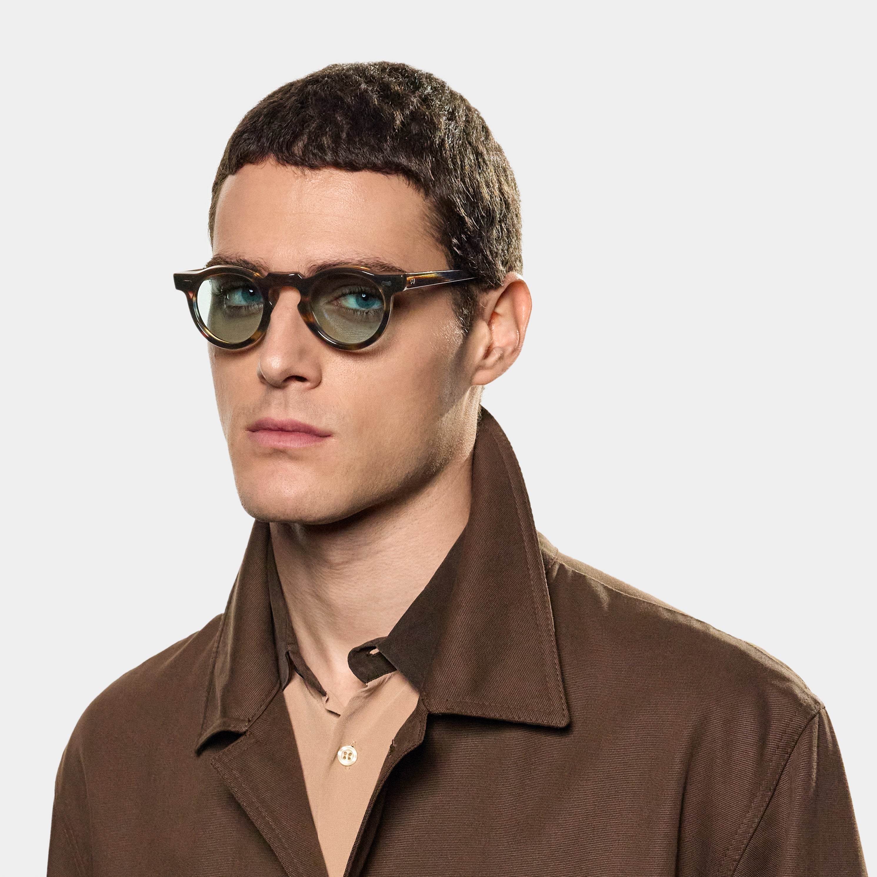 TBD Eyewear Welt River Light Green Lens Sunglasses Man