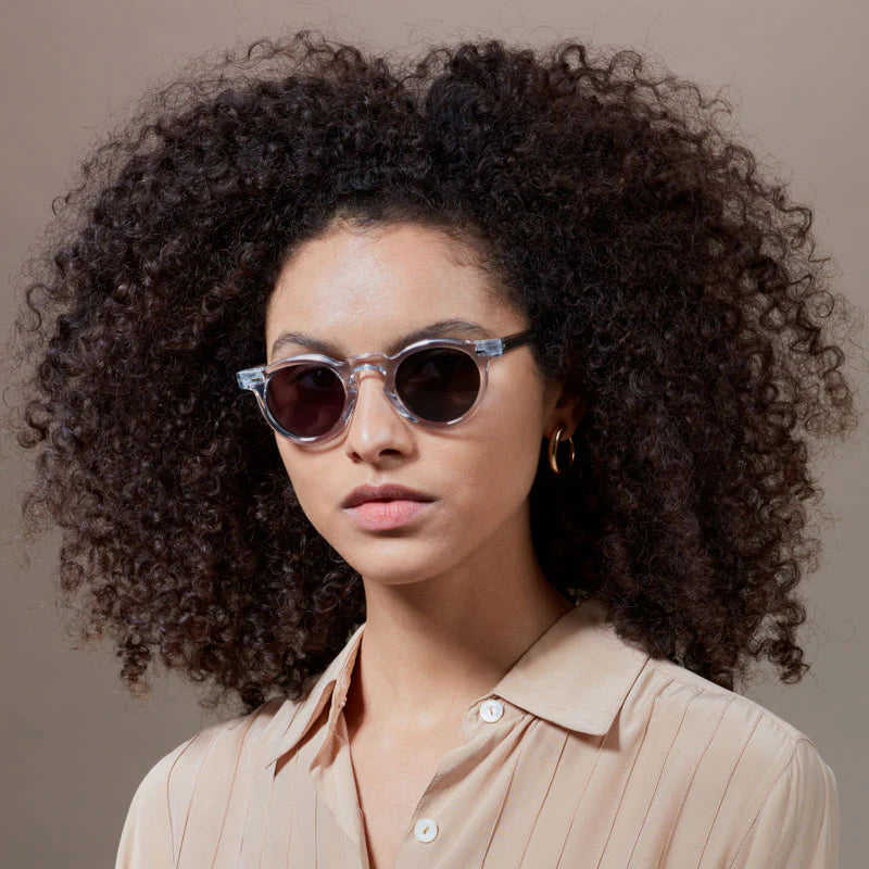 TBD Eyewear Welt Eco Transparent Grey Lens Sunglasses Woman