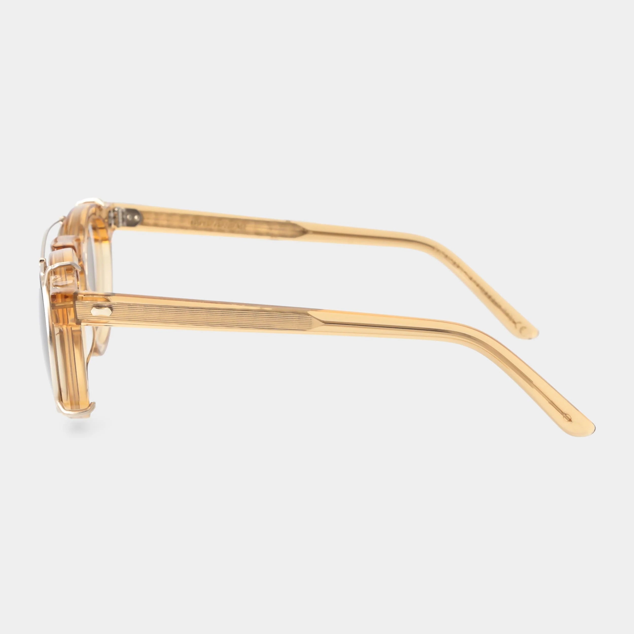 TBD Eyewear Welt with Clip Gold Tobacco Lens Side