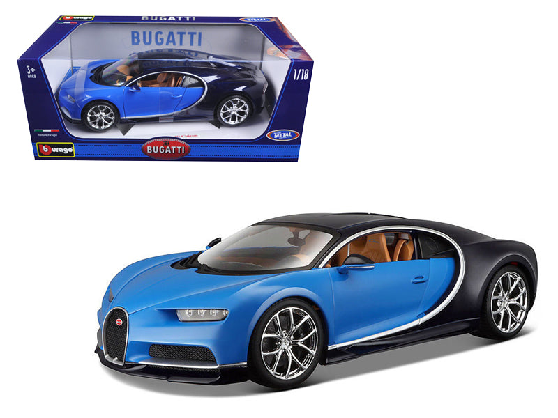 Bburago 2016 Bugatti Chiron Blue 1/18 Diecast Car