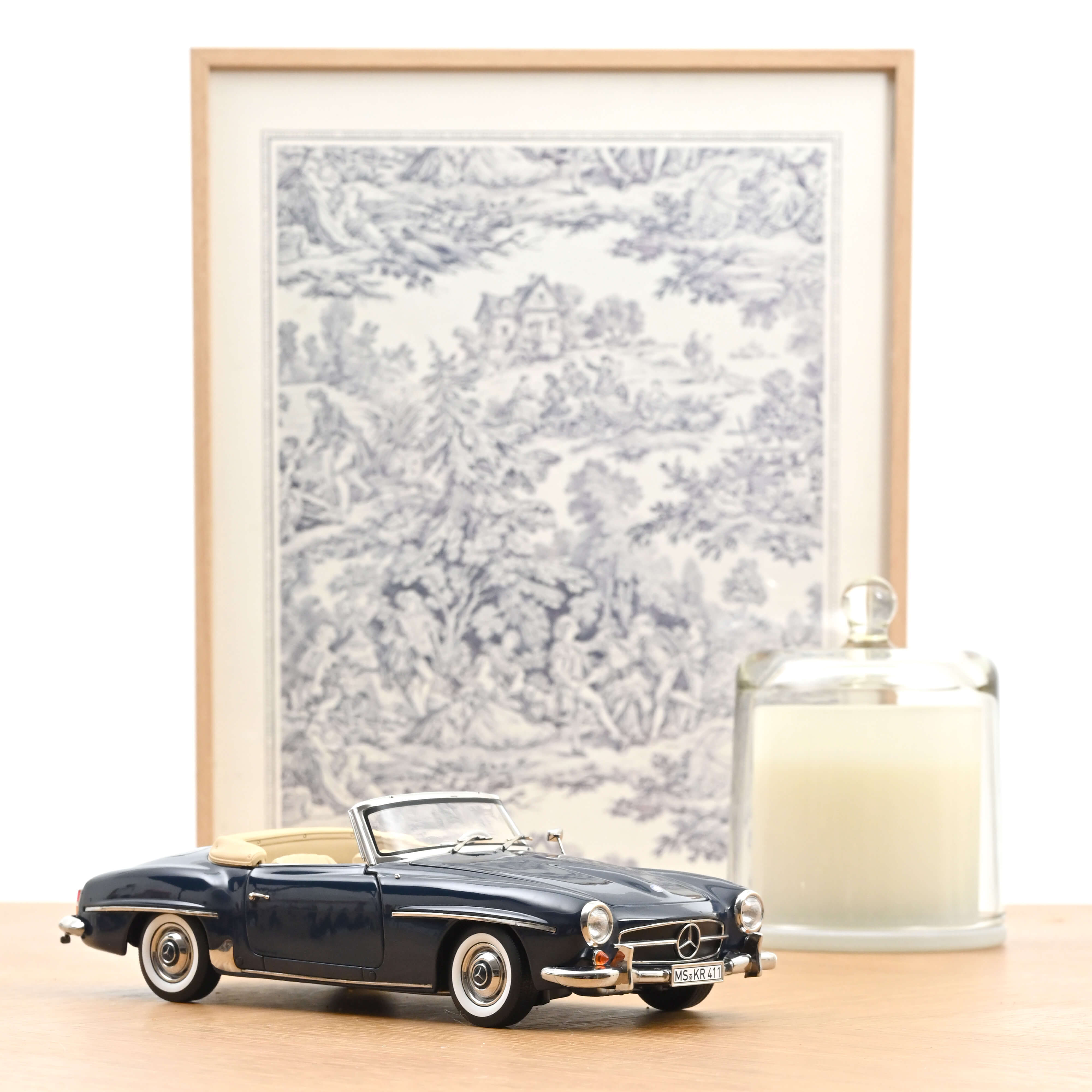 Norev Mercedes-Benz 190 SL Middle Blue- 1957 1:18 Diecast Car 183403