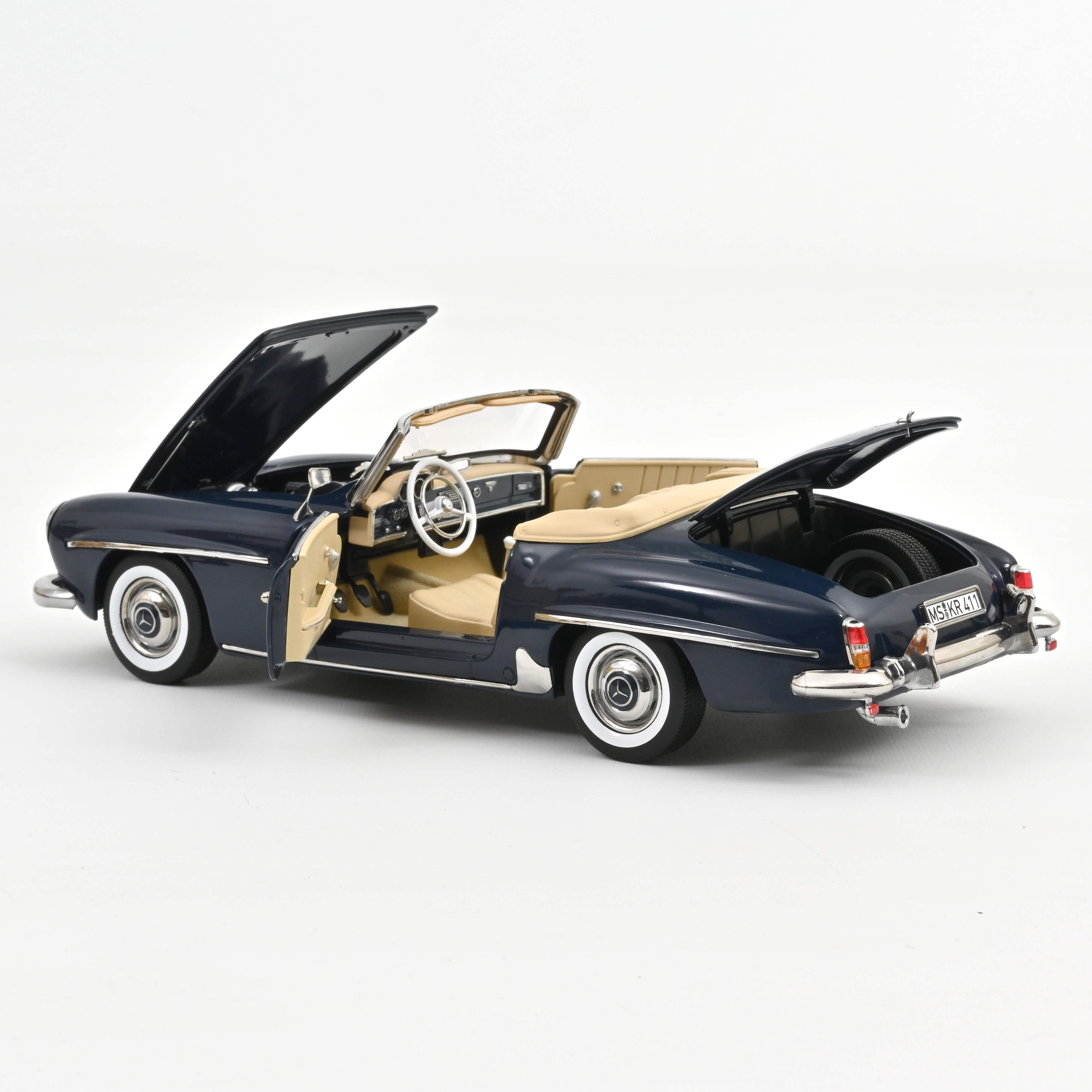 Norev Mercedes-Benz 190 SL Middle Blue- 1957 1:18 Diecast Car 183403