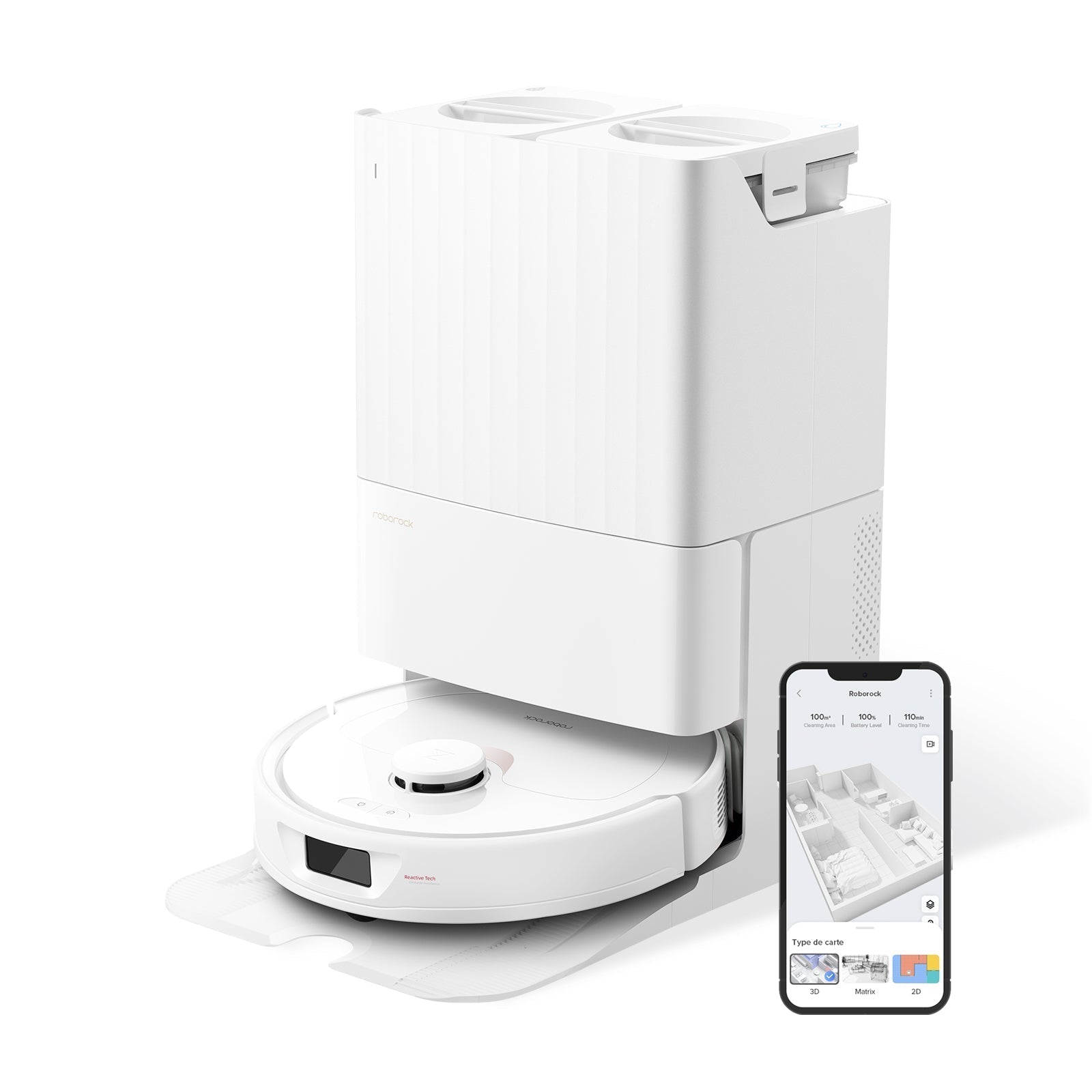 【Certified Refurbished 90% New】Roborock Qrevo Robot Vacuum with Multifunctional Dock