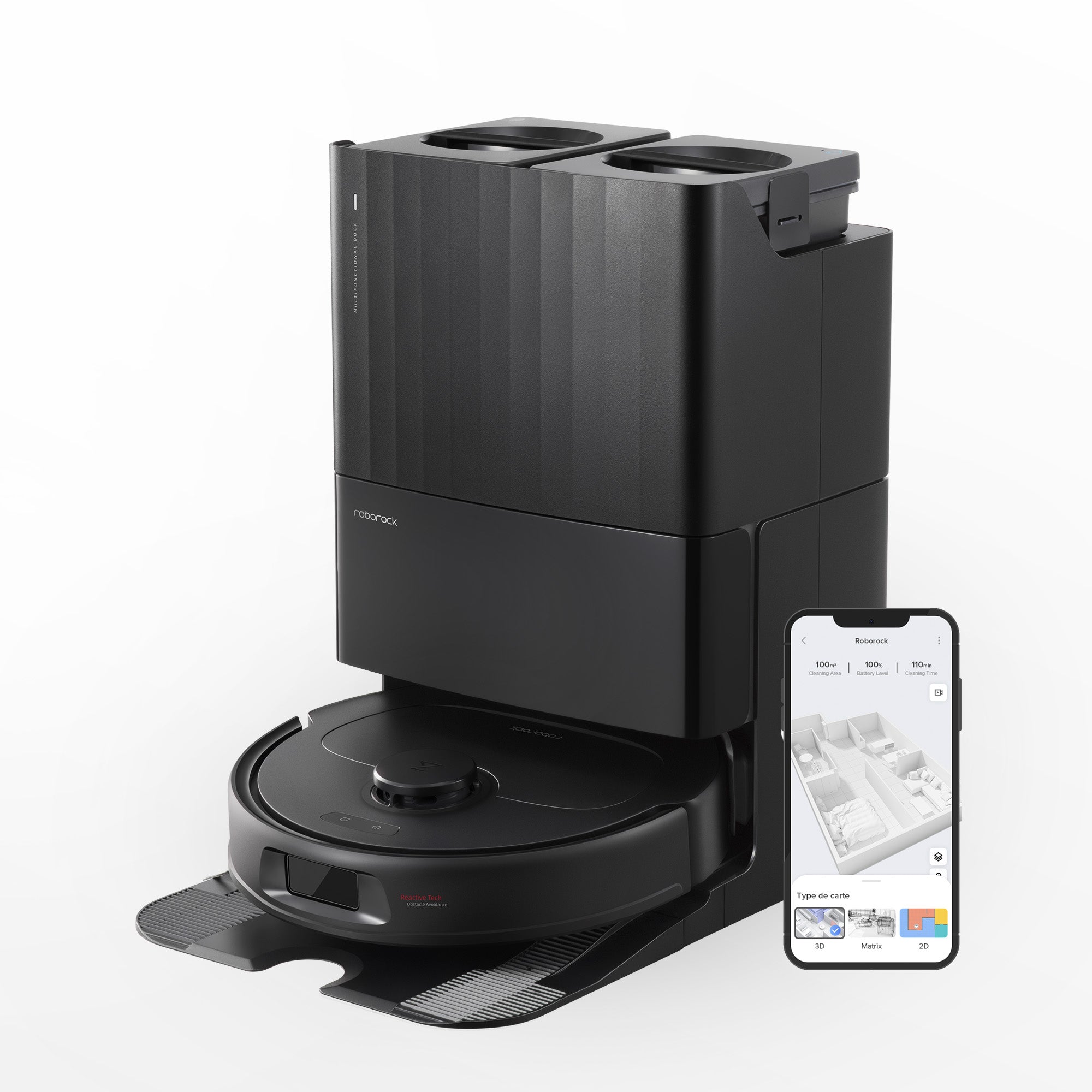 【Certified Refurbished 90% New】Roborock Qrevo S Robot Vacuum with Multifunctional Dock