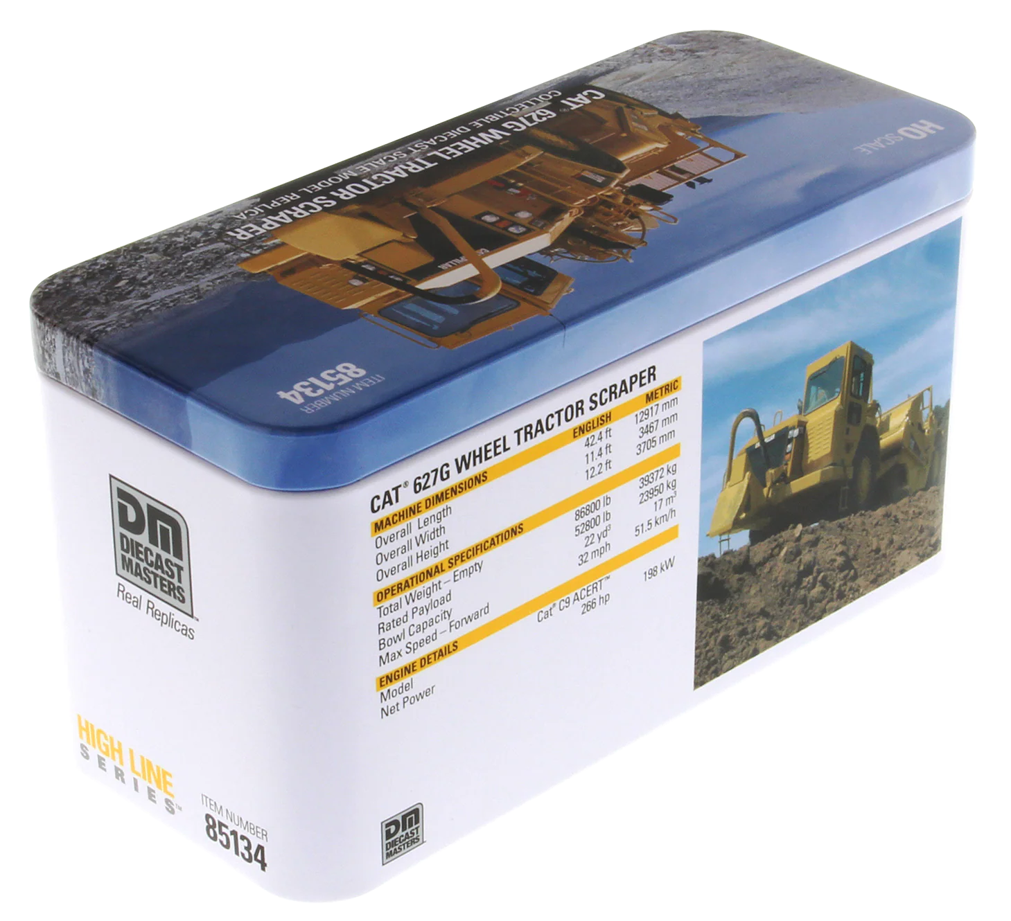 Diecast Masters 1:87 Cat® 627G Wheel Tractor-Scraper Diecast Model 85134