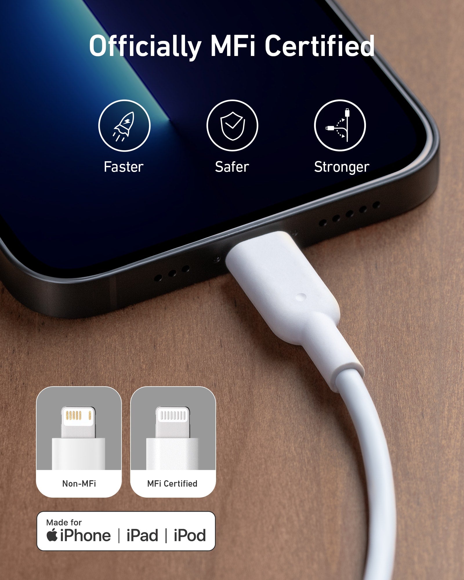 Anker 511 Charger (Nano) with USB-C to Lightning Cable