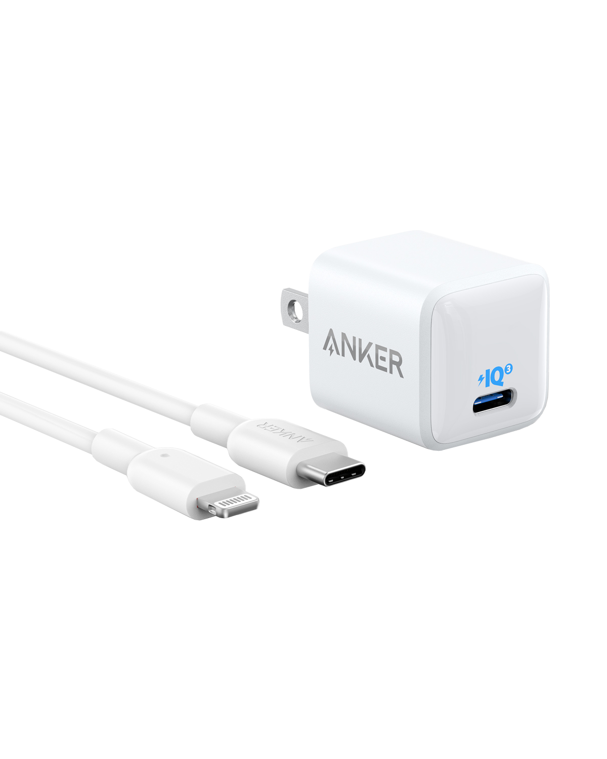 Anker 511 Charger (Nano) with USB-C to Lightning Cable
