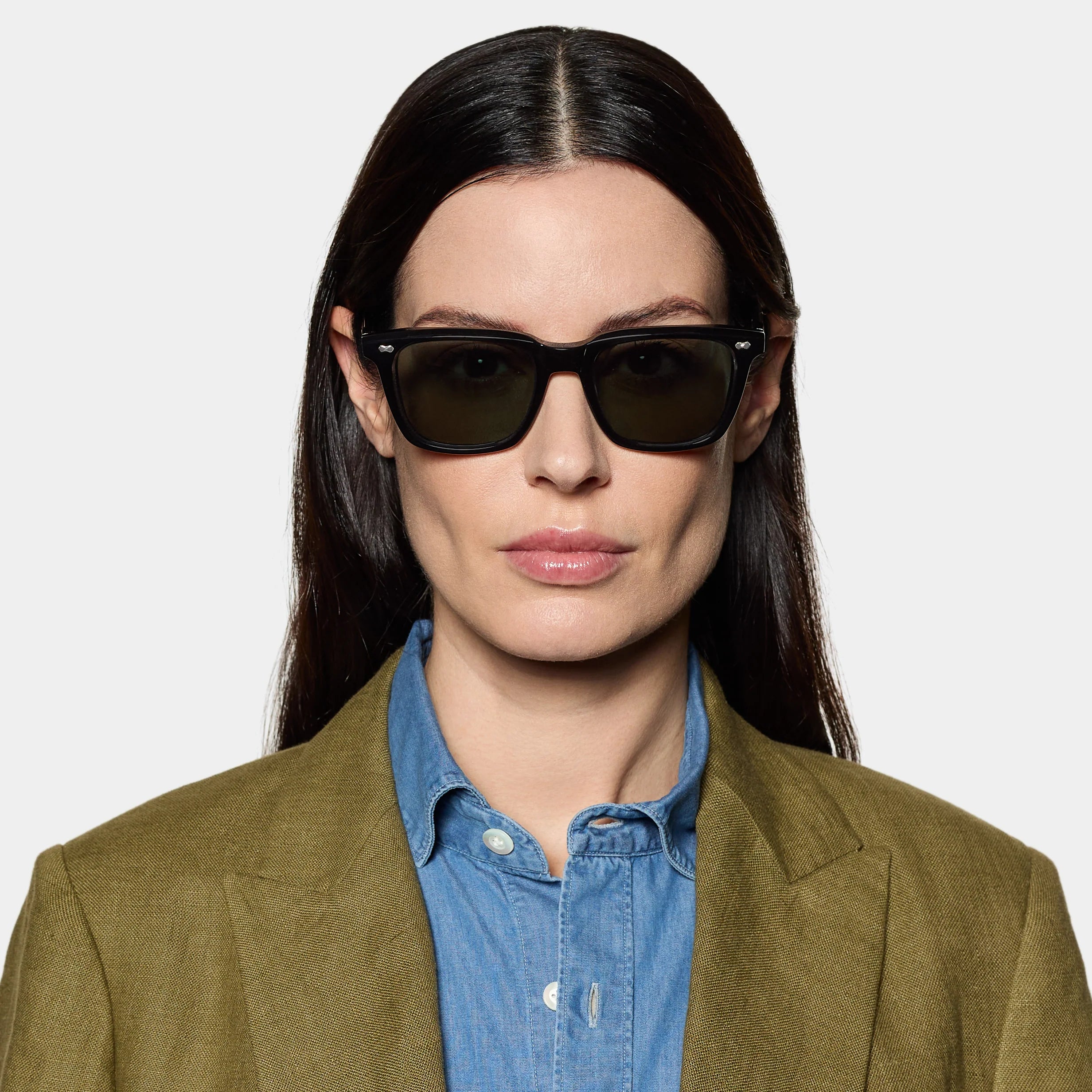 TBD Eyewear Carré Eco Black | Bottle Green Lens Sunglasses