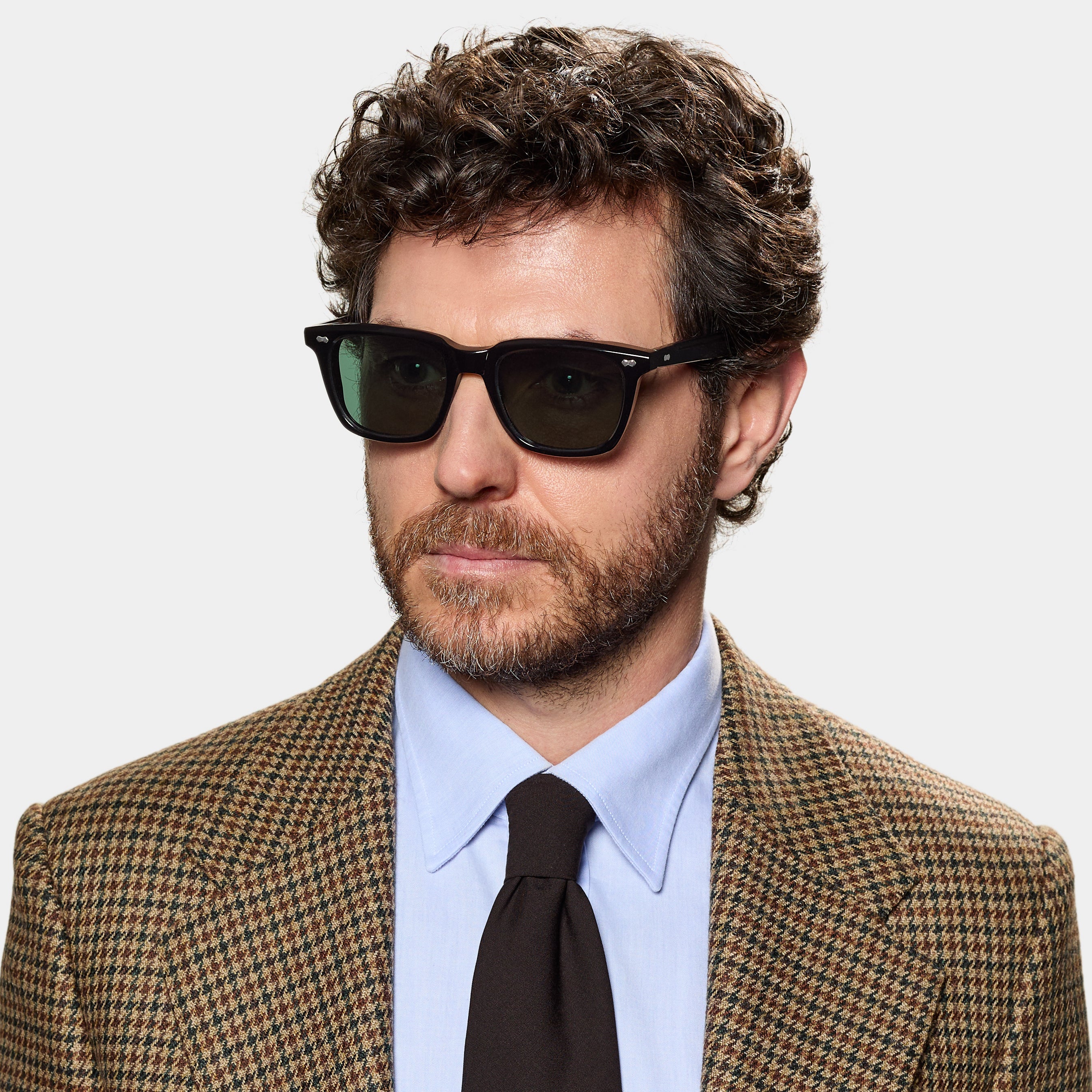 TBD Eyewear Carré Eco Black | Bottle Green Lens Sunglasses