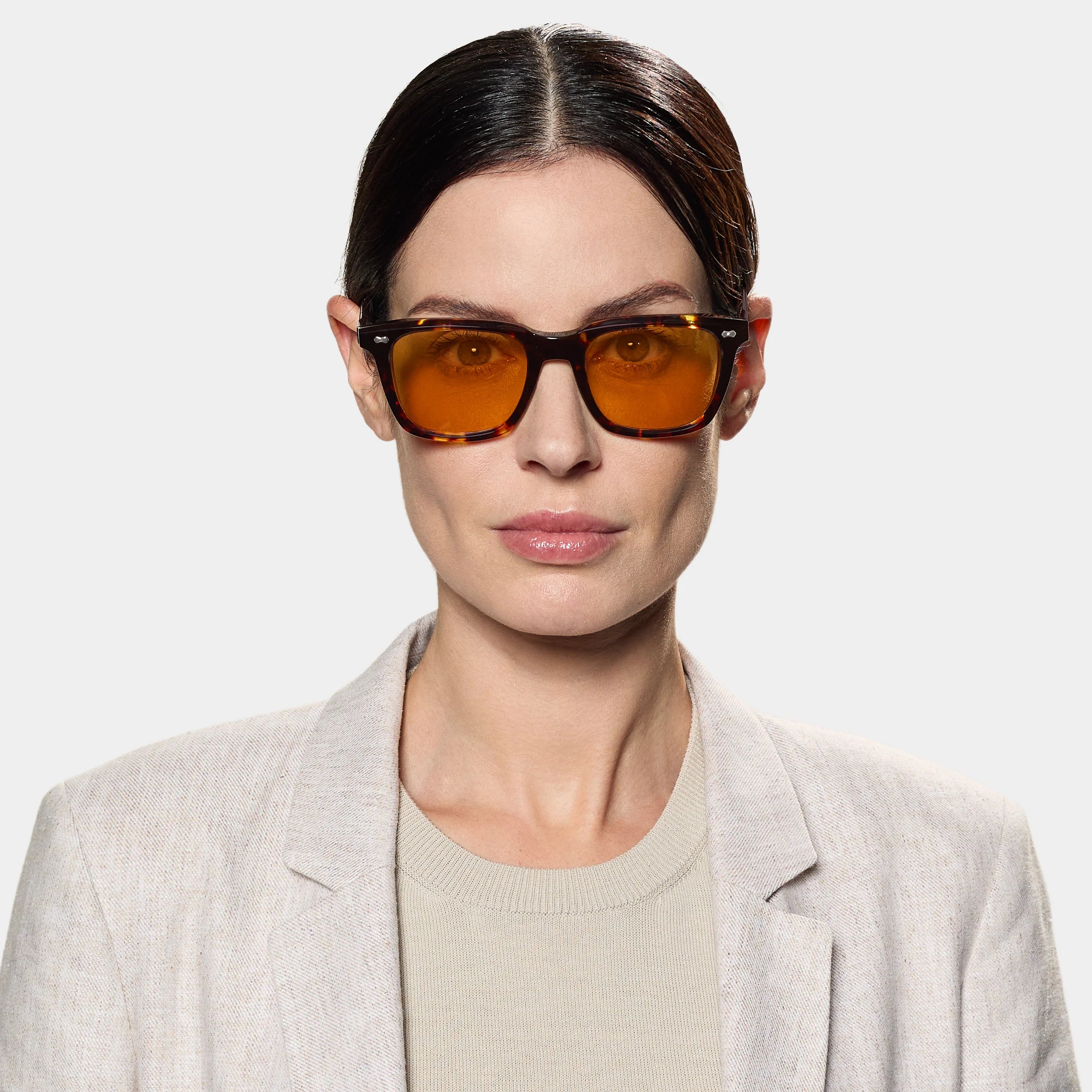 TBD Eyewear Carré Eco Dark Havana | Orange Lens Sunglasses