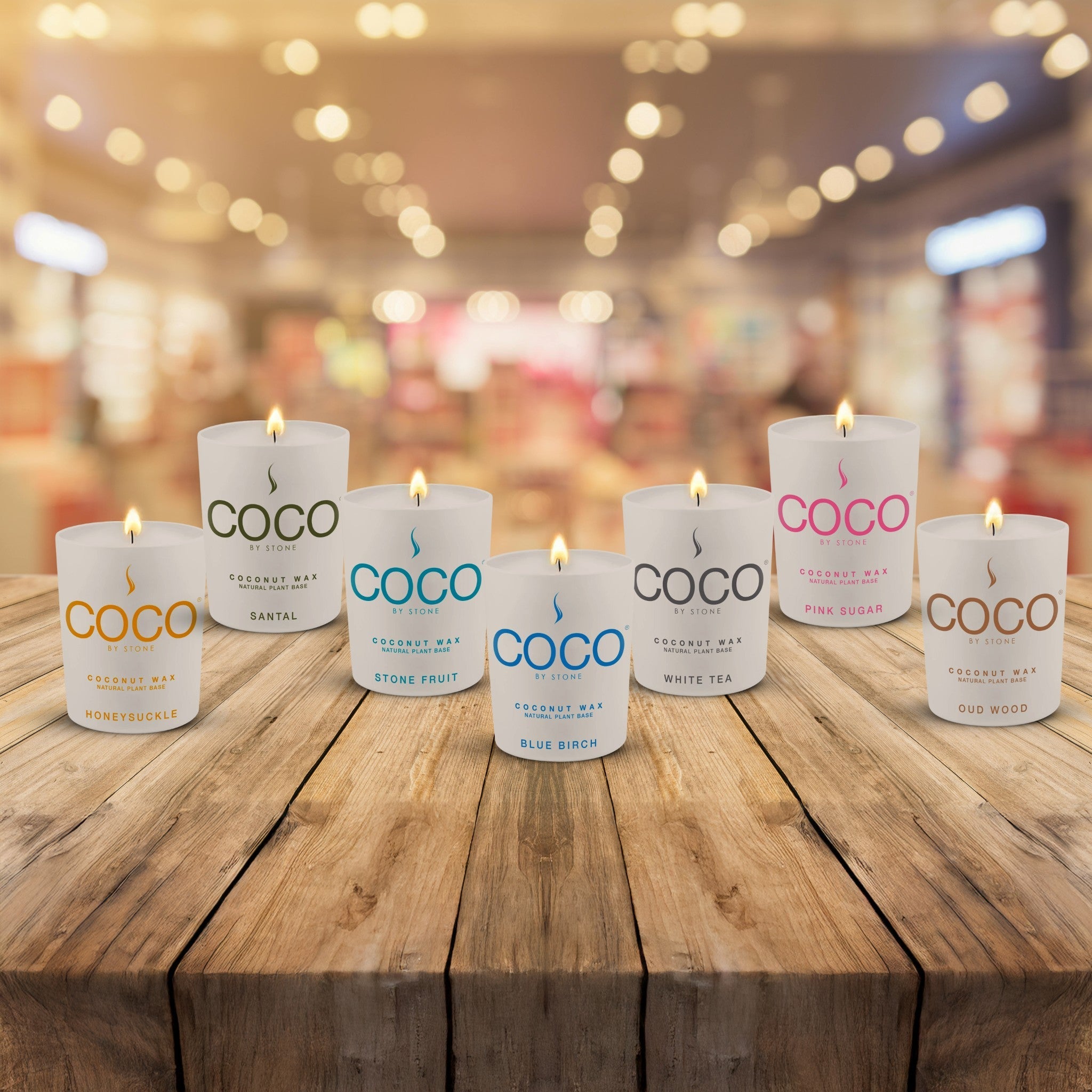 Amber Natural Coconut Apricot Wax Candle
