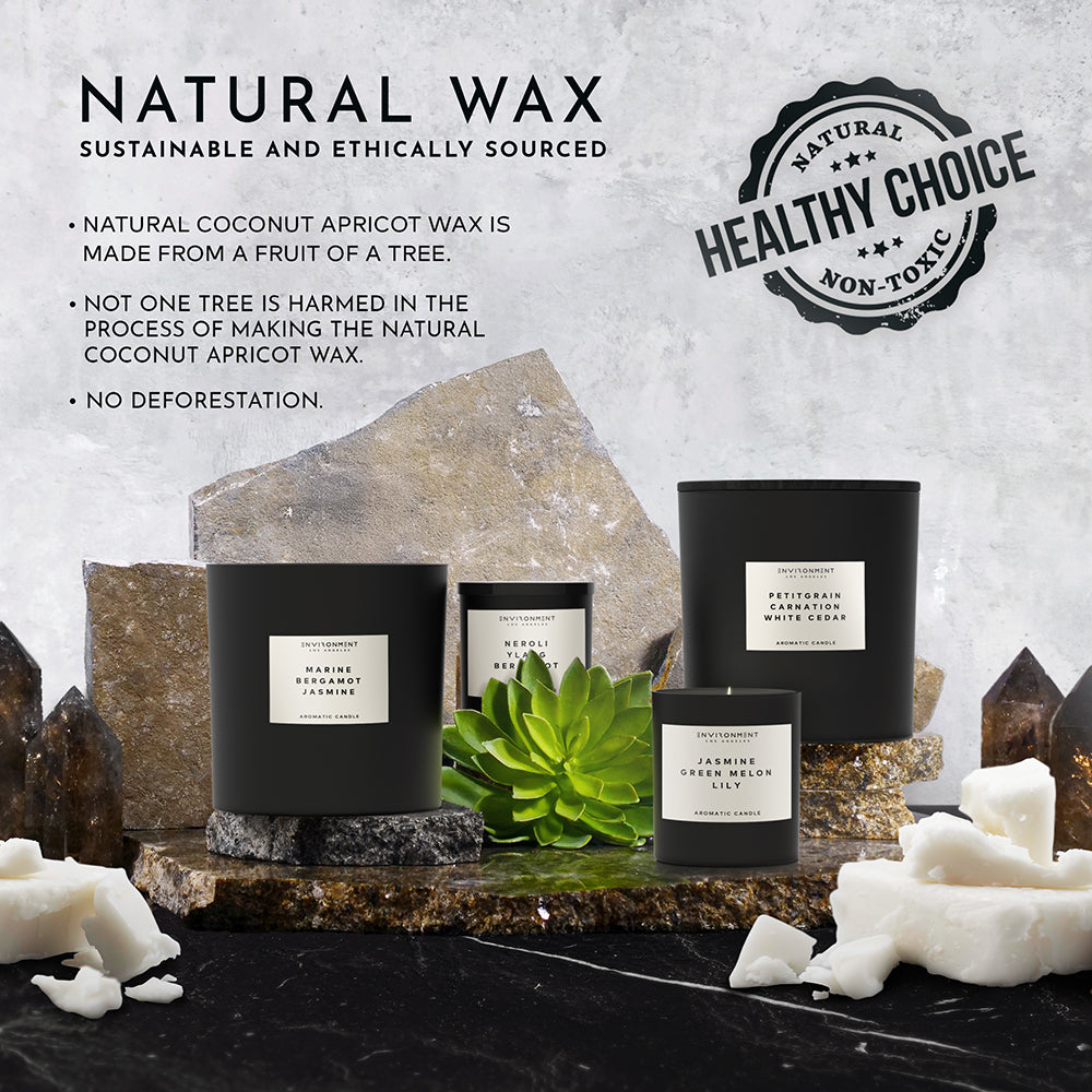 Stone Candles Citrus Lemongrass Jasmine Candle - Thumbnail 2
