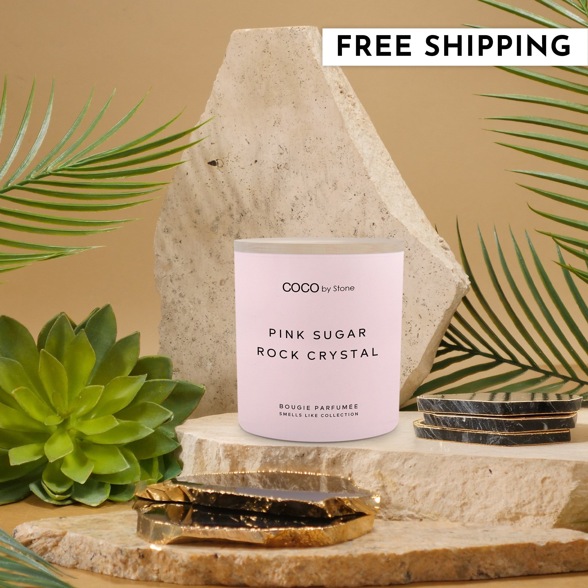 11oz Smells Like Pink Sugar Rock Crystal Candle