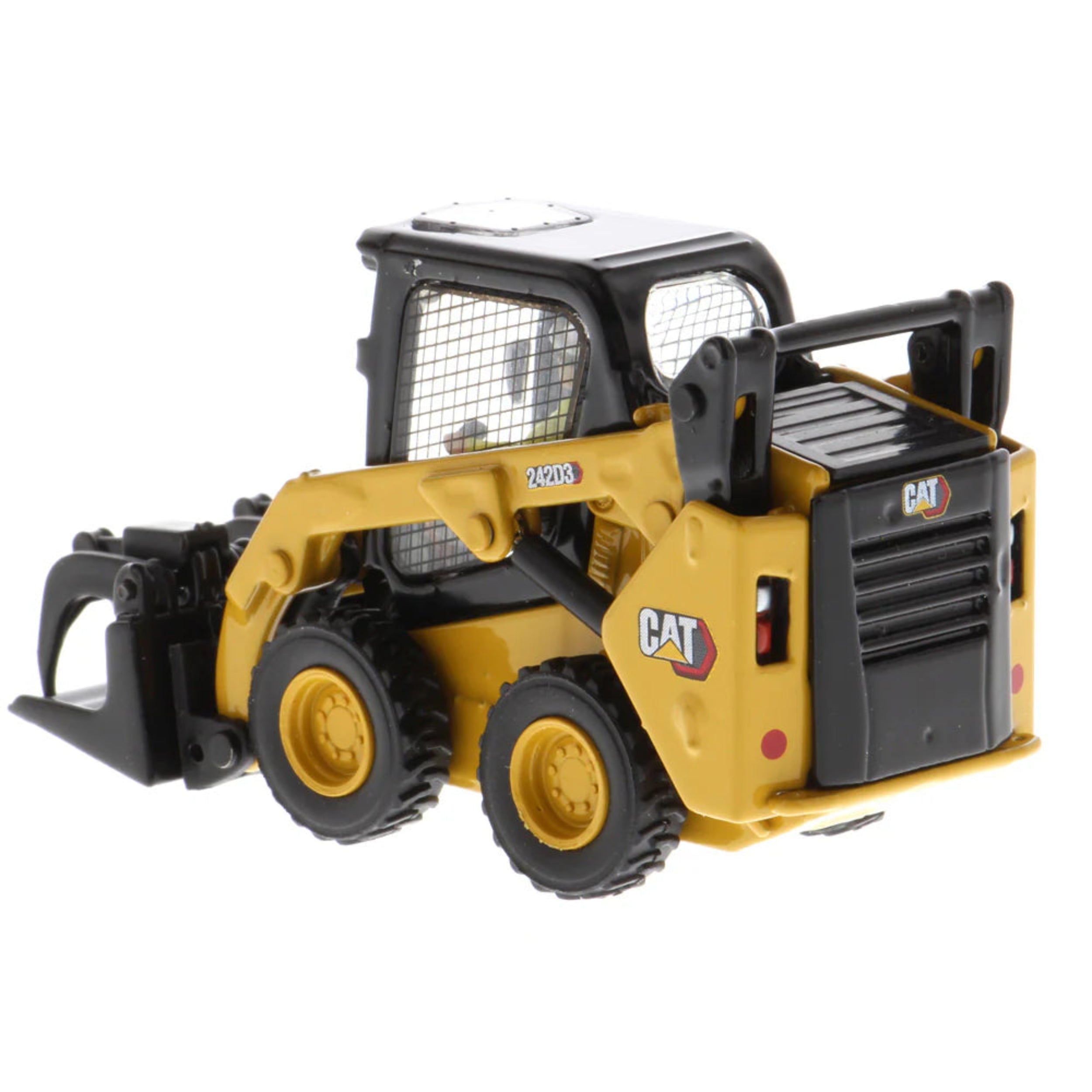 Diecast Masters 1:50 Cat 242D3 Skid Steer Loader Diecast Model 85676 Back Left