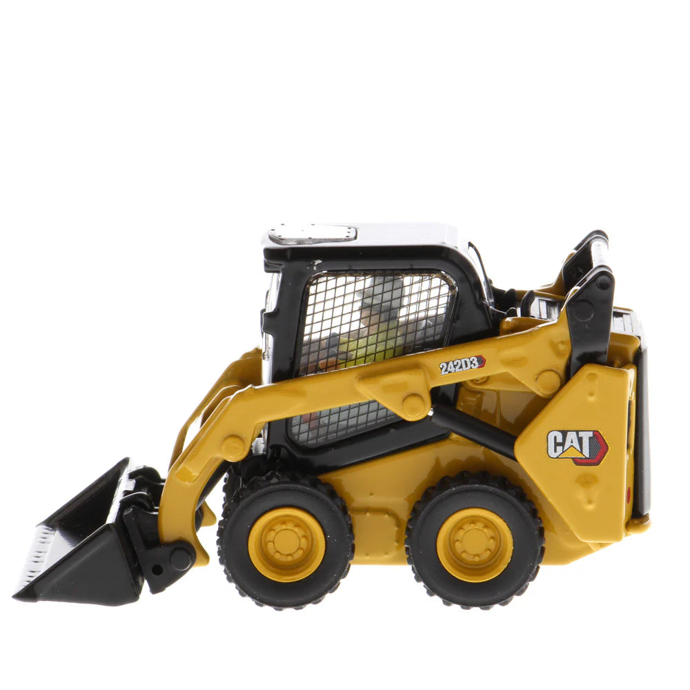 Diecast Masters 1:50 Cat 242D3 Skid Steer Loader Diecast Model 85676 Left