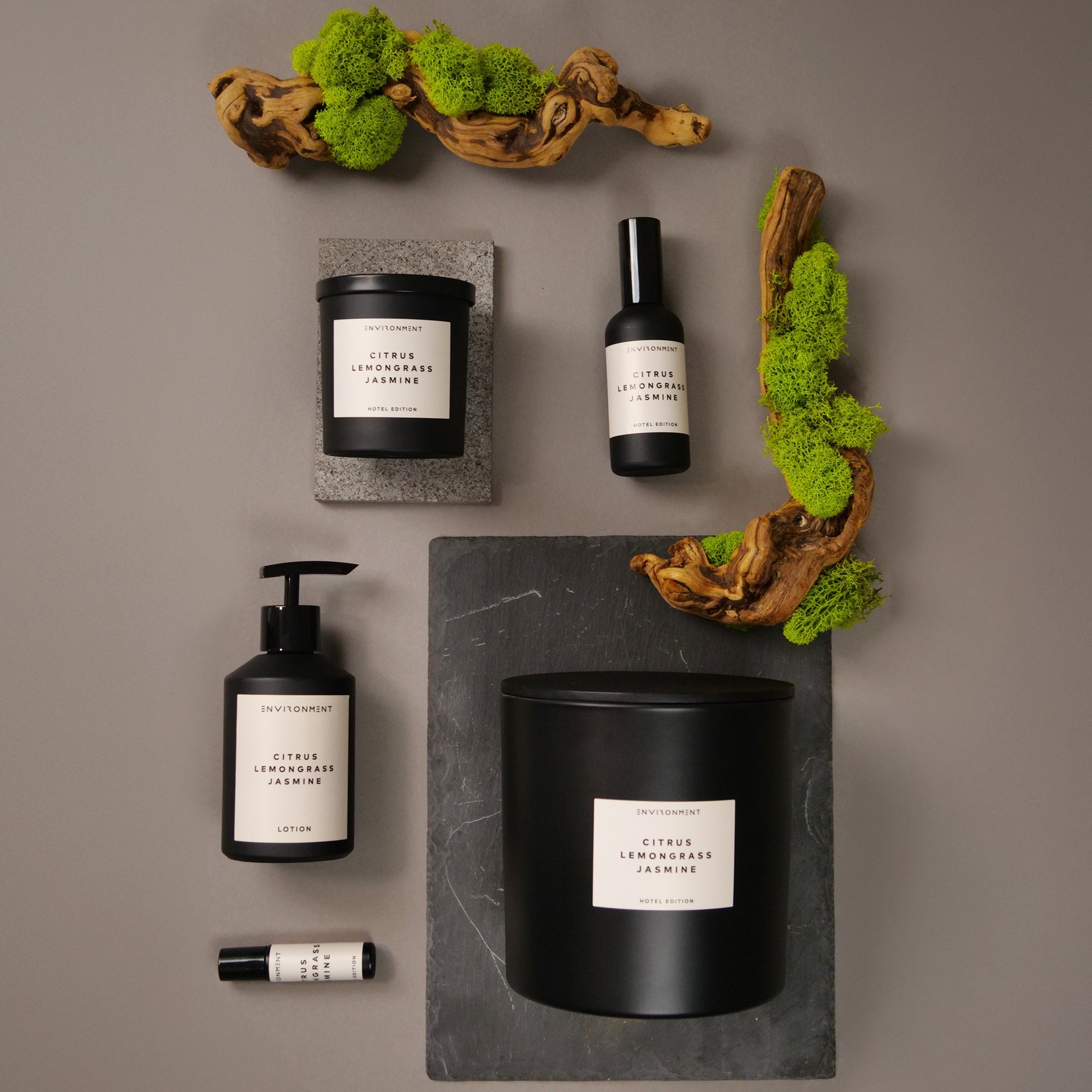 Stone Candles Citrus Lemongrass Jasmine Candle - Thumbnail 5