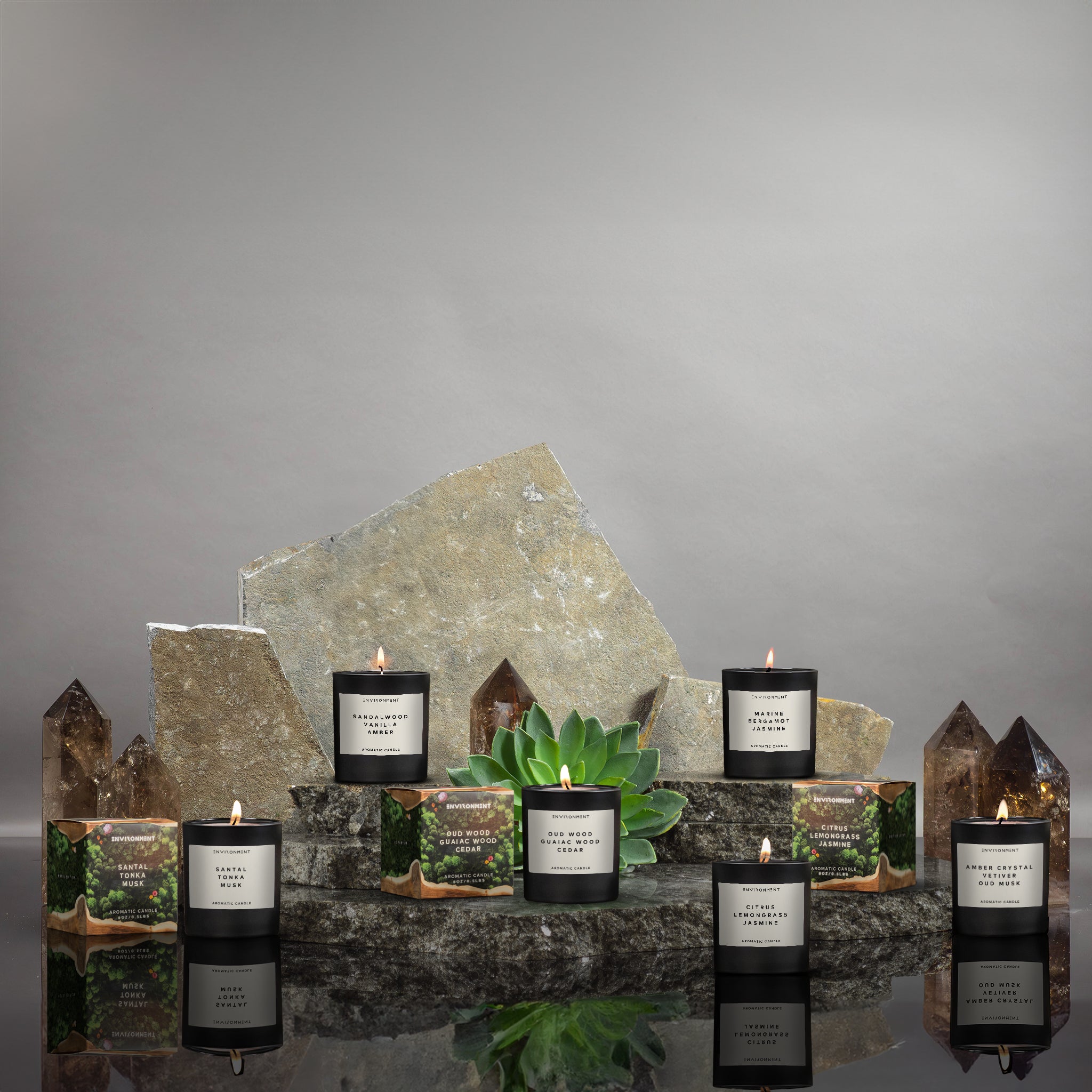 8oz Santal | Tonka | Musk Candle with Lid and Box (Inspired by Le Labo Santal® and 1 Hotel®)