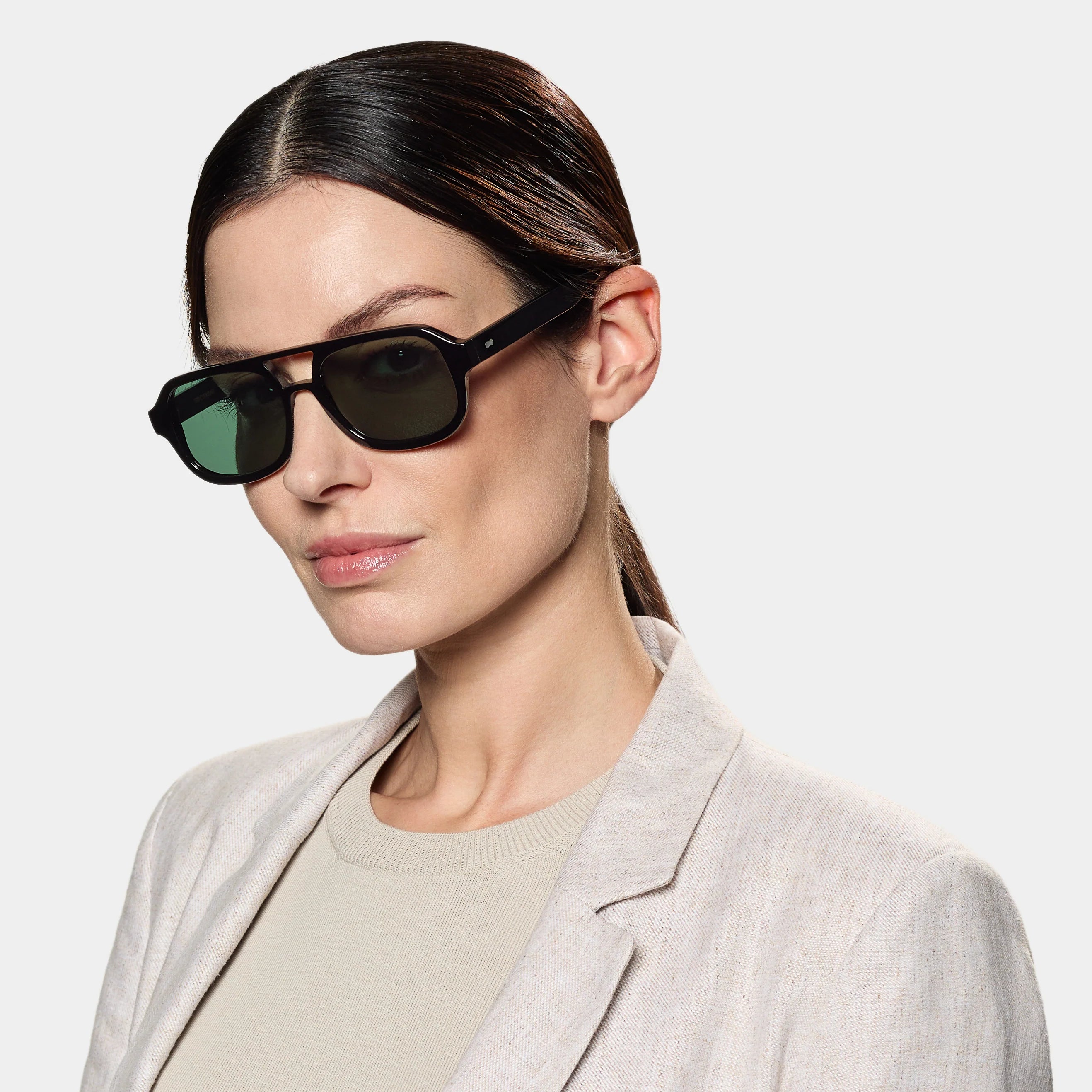 TBD Eyewear Gianni Eco Black | Bottle Green Lens Sunglasses